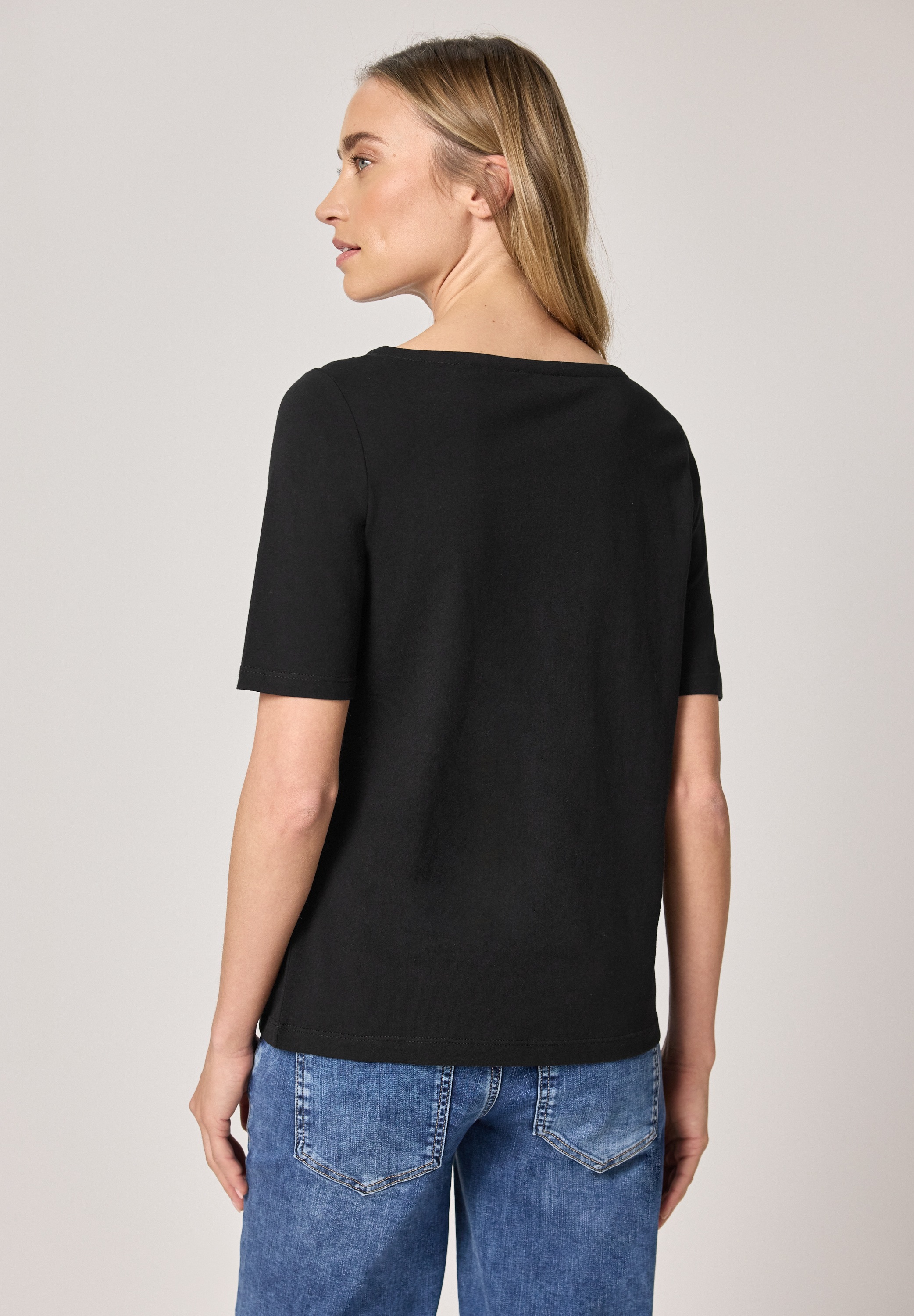 STREET ONE T-Shirt mit U-Boot-Ausschnitt