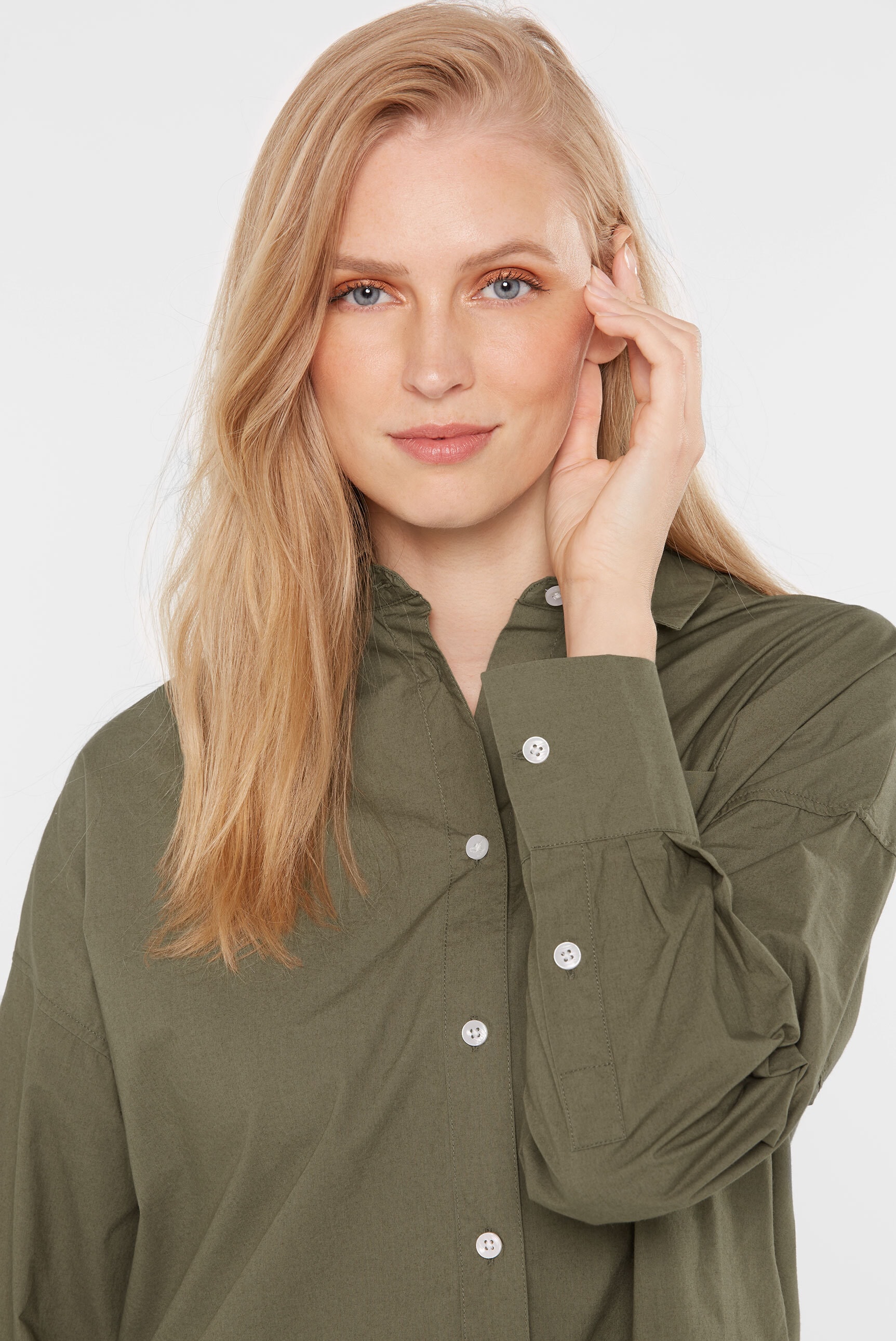 SENSES.THE LABEL Langarmbluse, mit Seitenschlitze