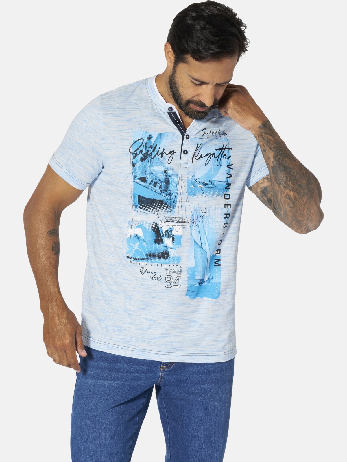 Jan Vanderstorm V-Shirt "T-Shirt TJELVAR" günstig online kaufen