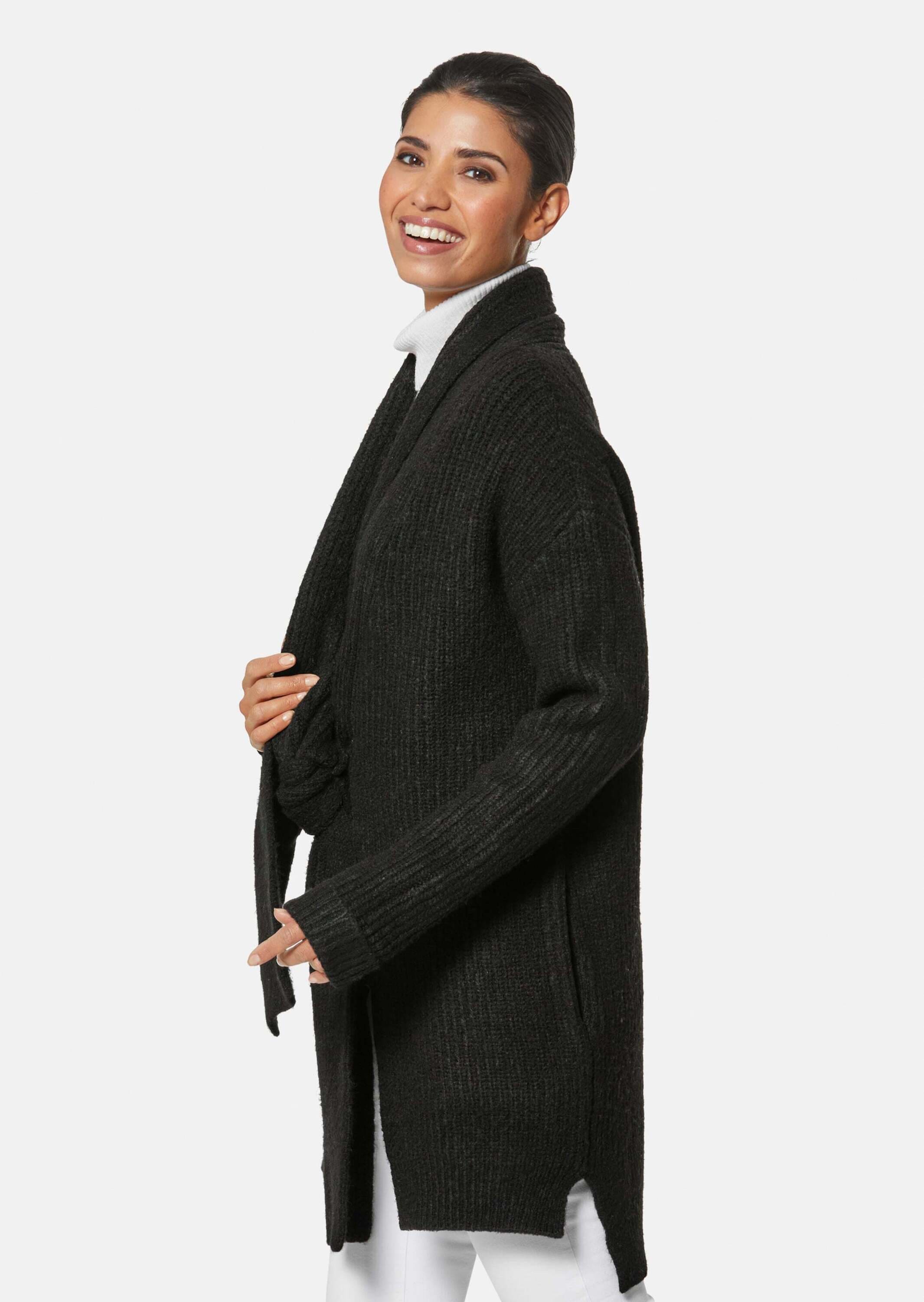 MADELEINE Strickjacke »Strickjacke Lange Strickjacke mit Glanz«