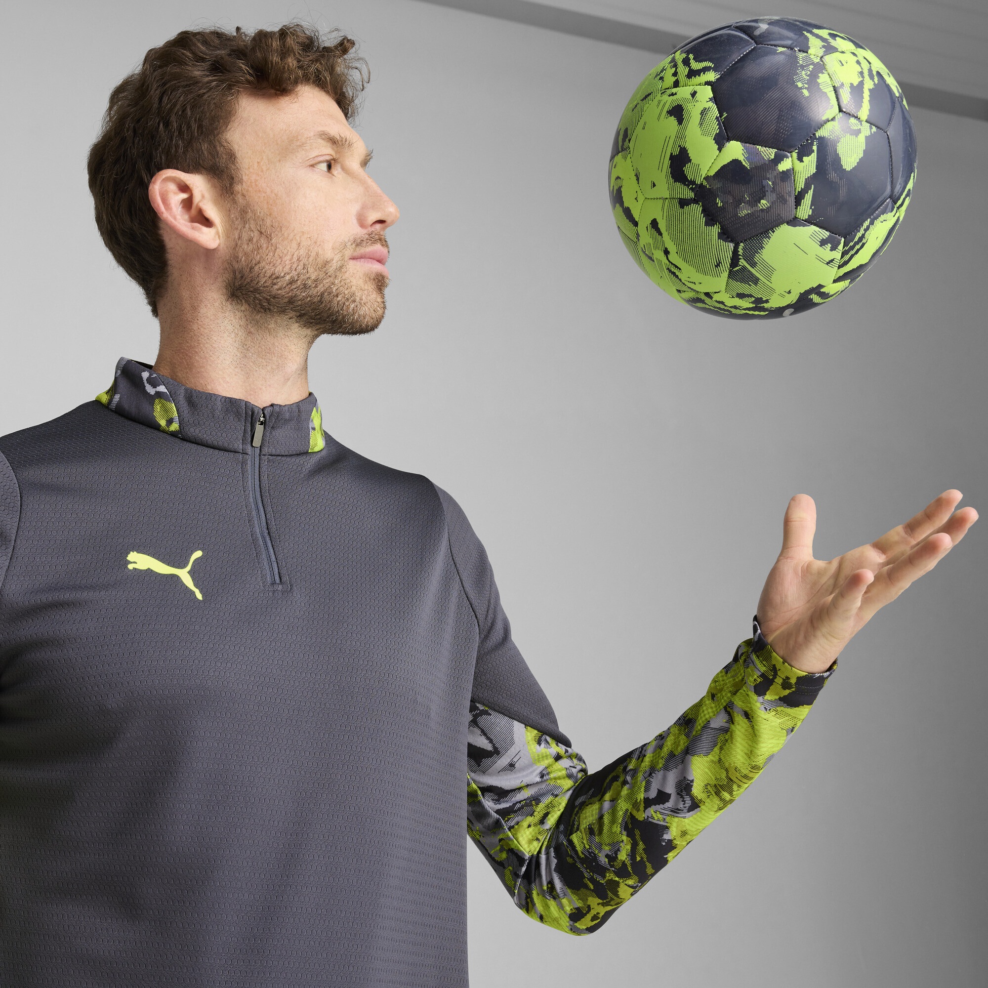 PUMA Sweatjacke »IndividualCUP Fußballtop mit viertellangem Reißverschluss Herren«