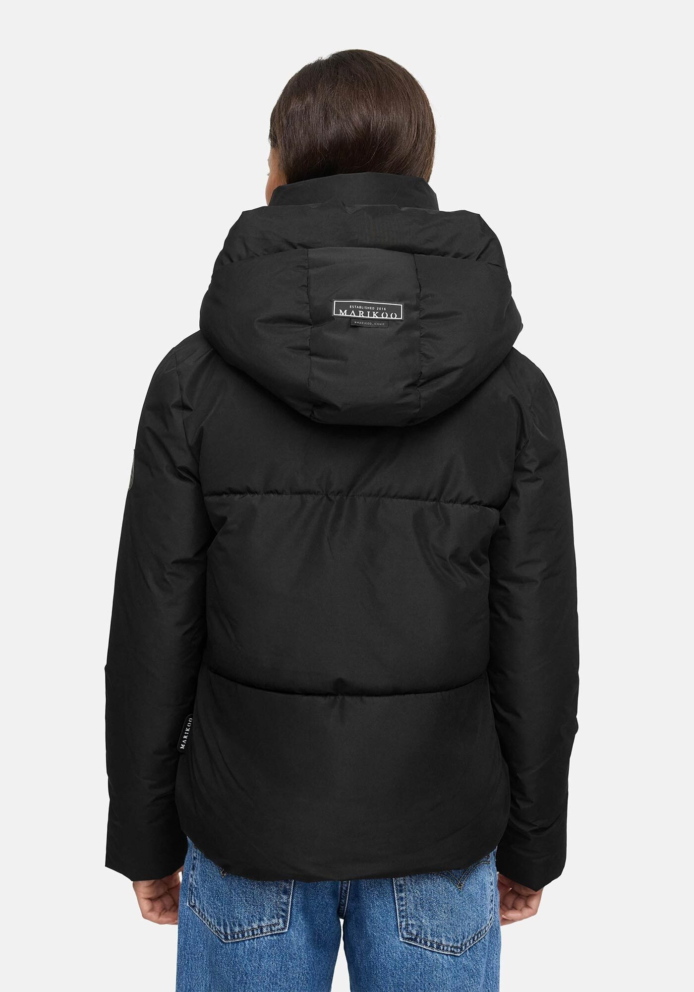 Marikoo Winterjacke »Ninikaa«, kurze Winter Jacke mit extra hohem Windschutzkragen