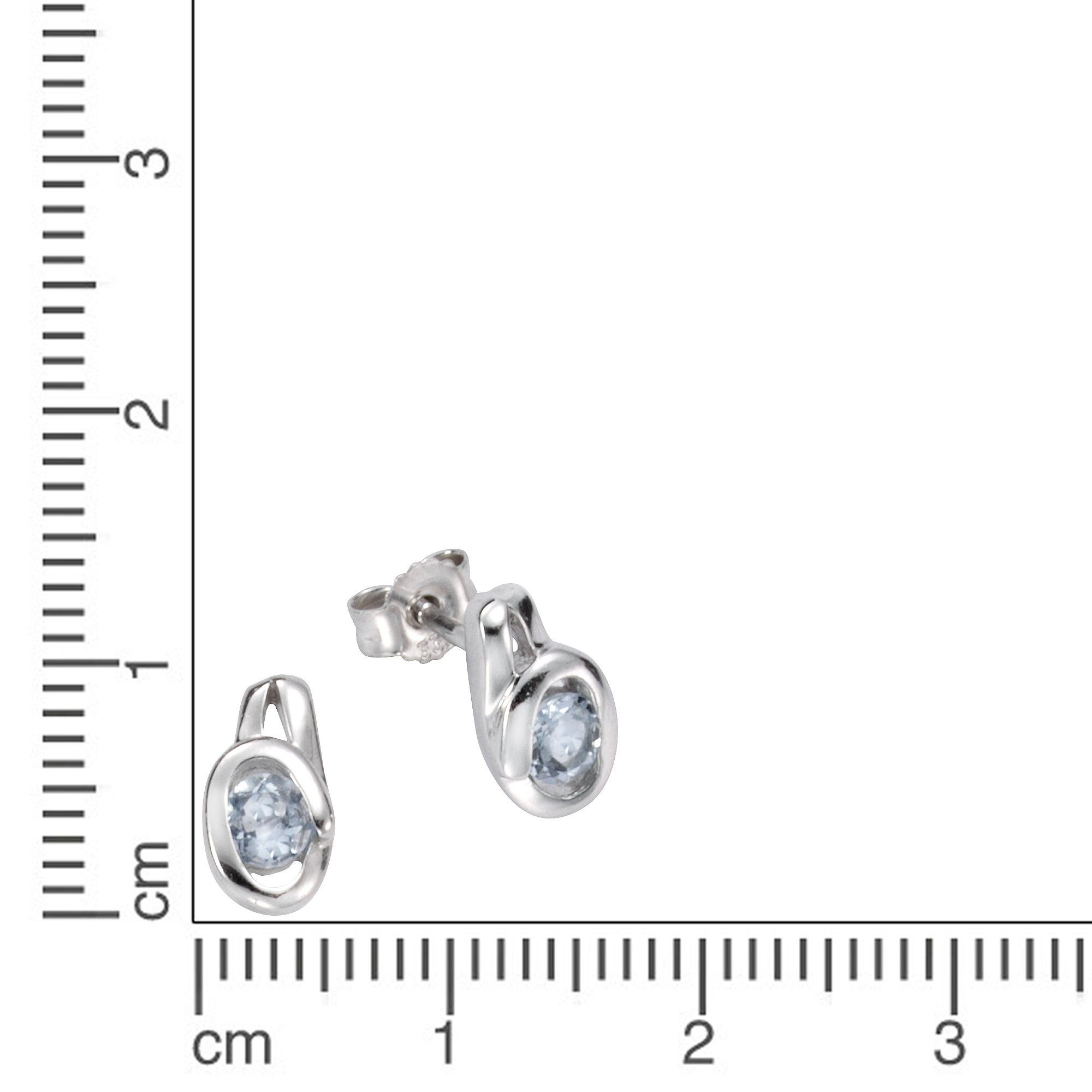 Vivance Paar Ohrstecker »333/- Weißgold Blautopas«