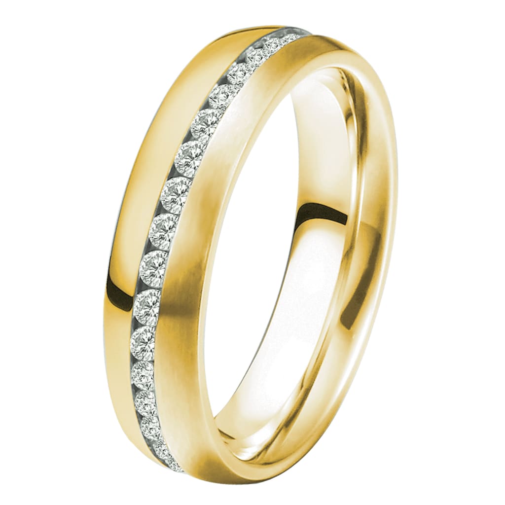 DOOSTI Trauring »Schmuck Geschenk Silber 925 Trauring Ehering Partnerring LIEBE«, wahlweise mit oder ohne Zirkonia