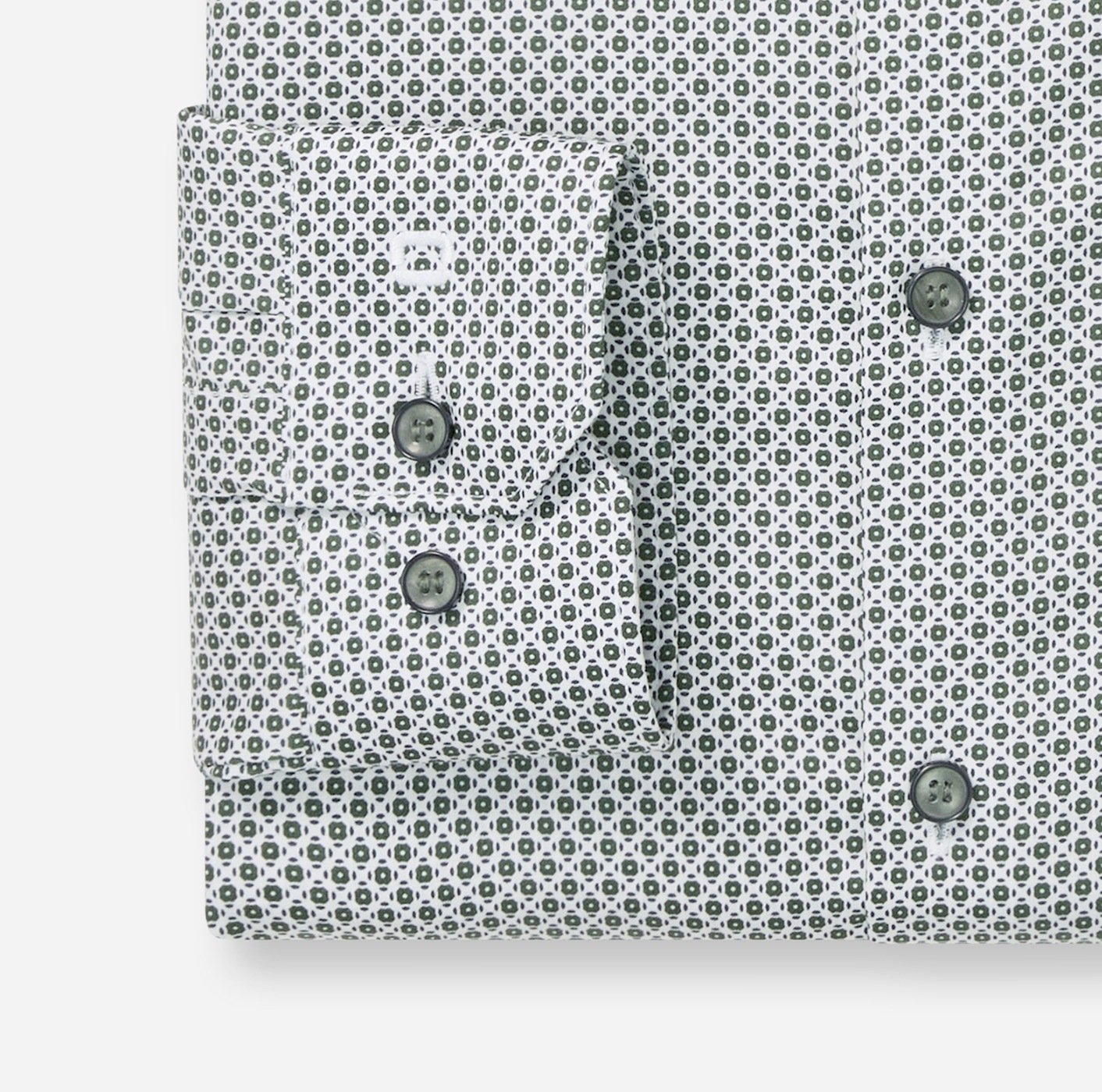 OLYMP No 6 Long Sleeve Shirt Grey-Green 39 9