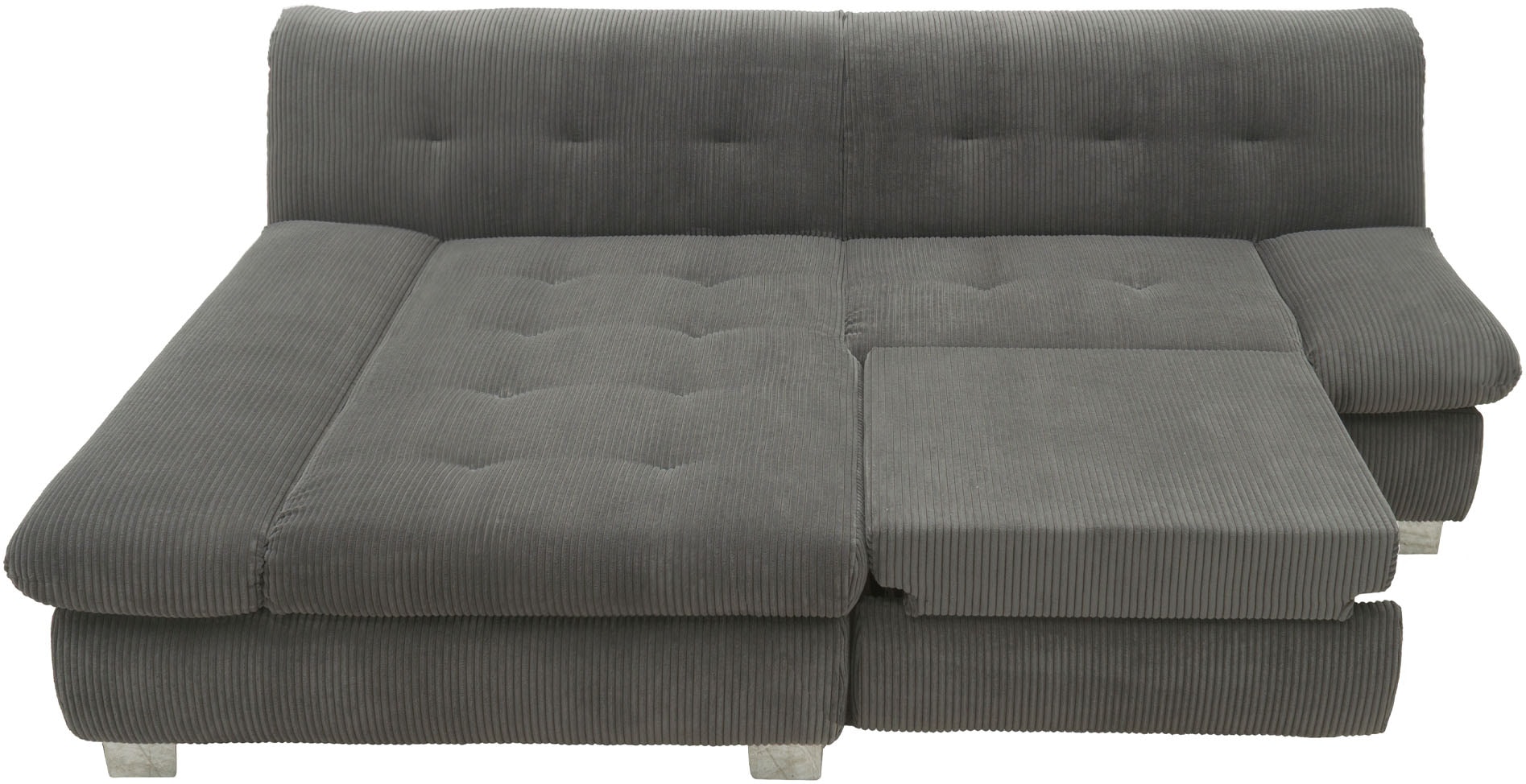 DOMO collection Ecksofa »100031 kompakte Stellmaße, komfortabel und bequem, L-Form«, wahlweise mit Bettfunktion und Armteilverstellung. Breite 234cm