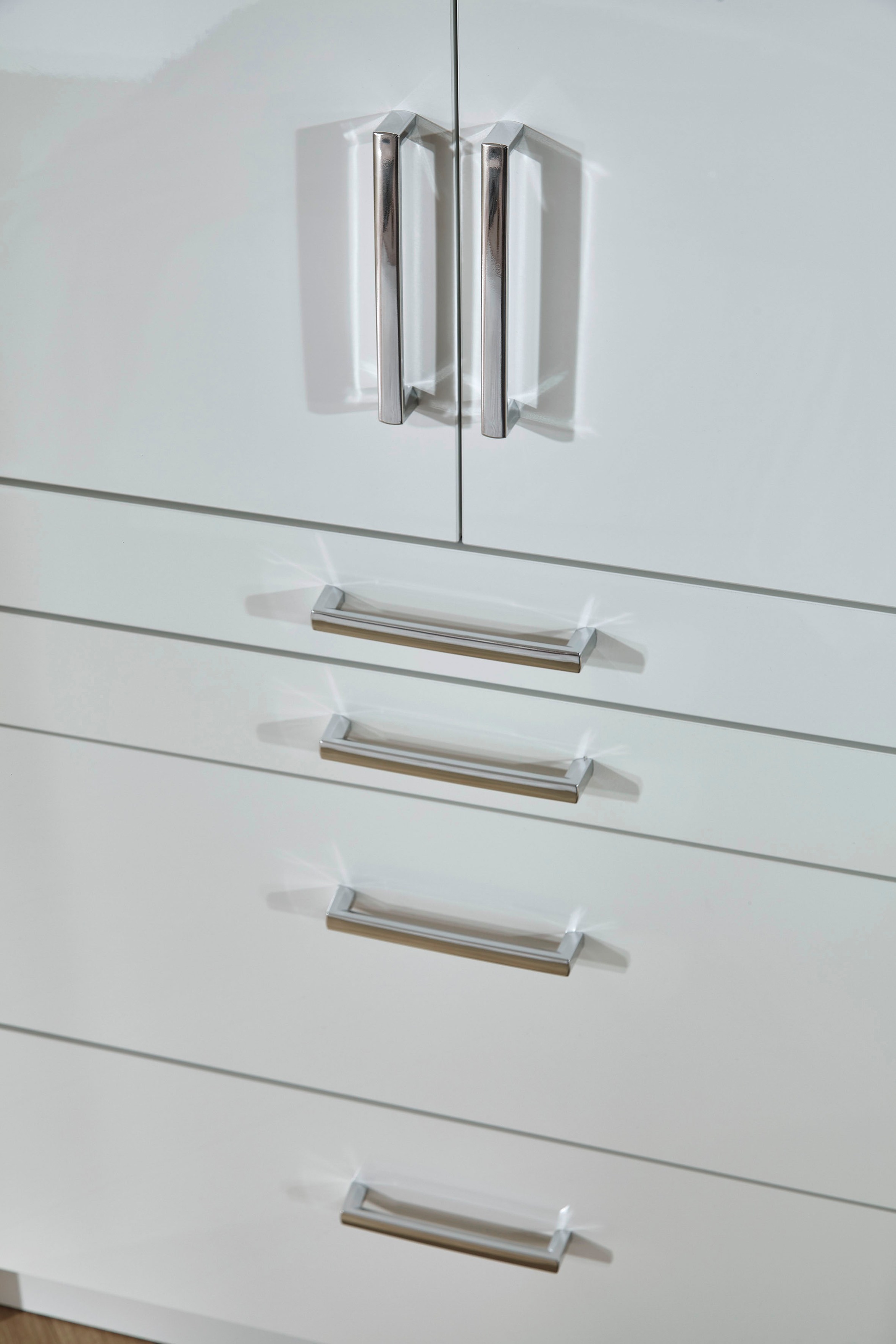 rauch Schrank-Set »Kleiderschrank Schrank Garderobe Garderobenschrank Eckschrank HOMBURG«, viel Stauraum, oberer Schubkasten mit Einteilung MADE IN GERMANY