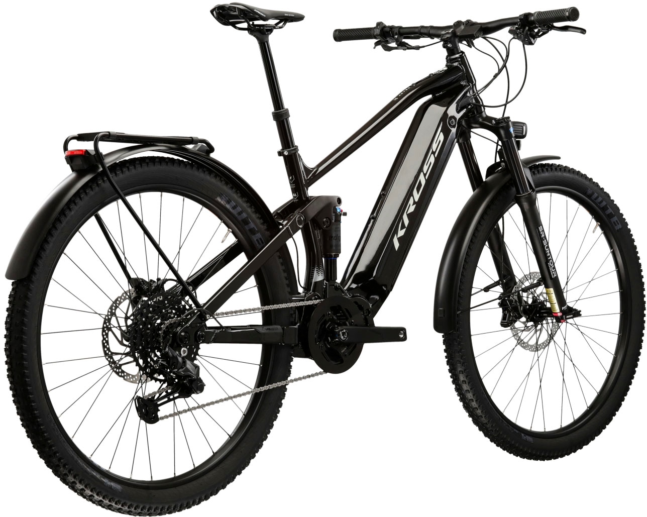 Kross E-Bike »KROSS E-SUV Grist 1.0 29" schwarz«, 10 Gang, Shimano, CUES U6000, Mittelmotor 250 W, Pedelec, Elektrofahrrad für Damen und Herren