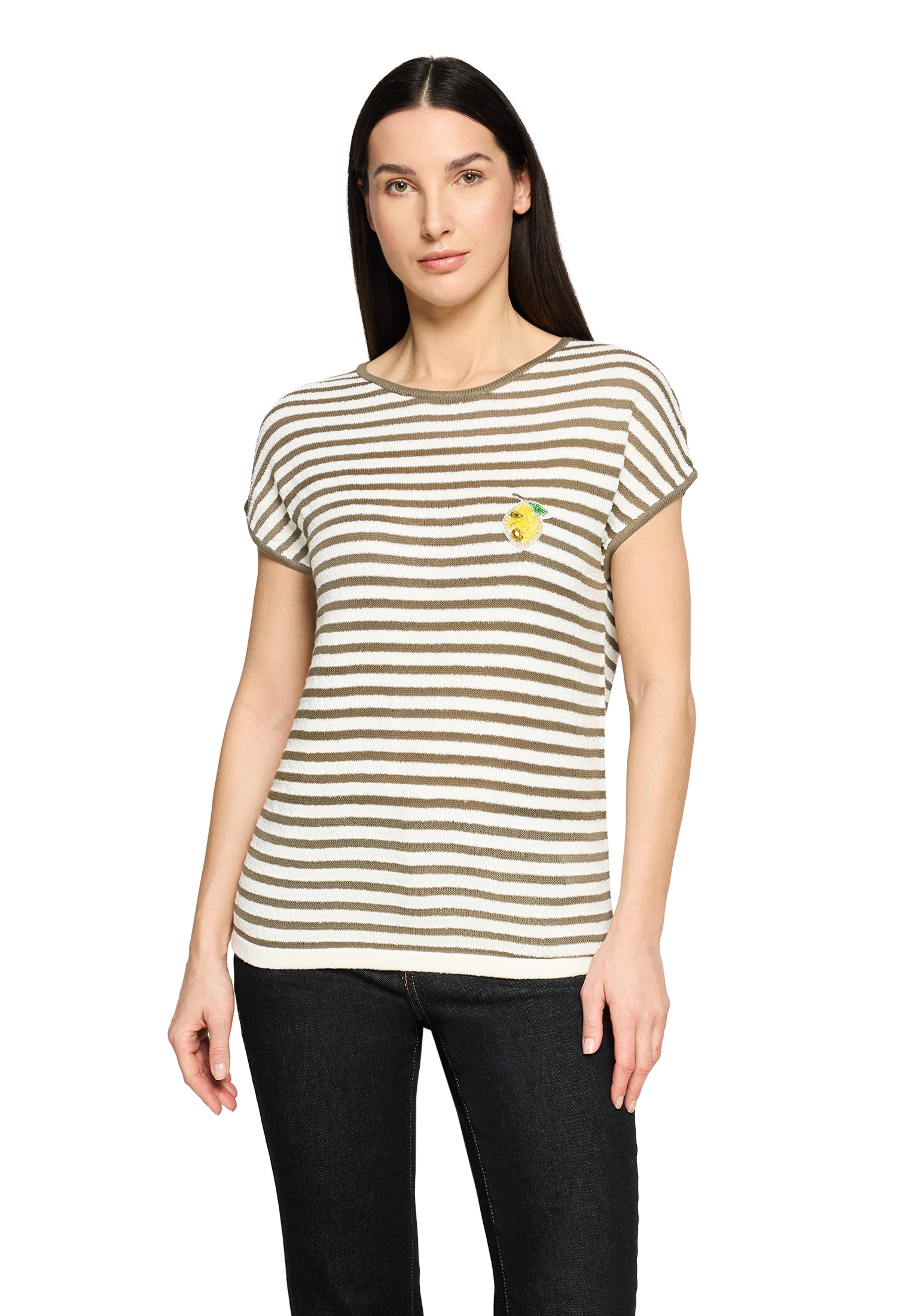 Cartoon Kurzarmshirt "Damen mit Streifen" 1 tlg. günstig online kaufen