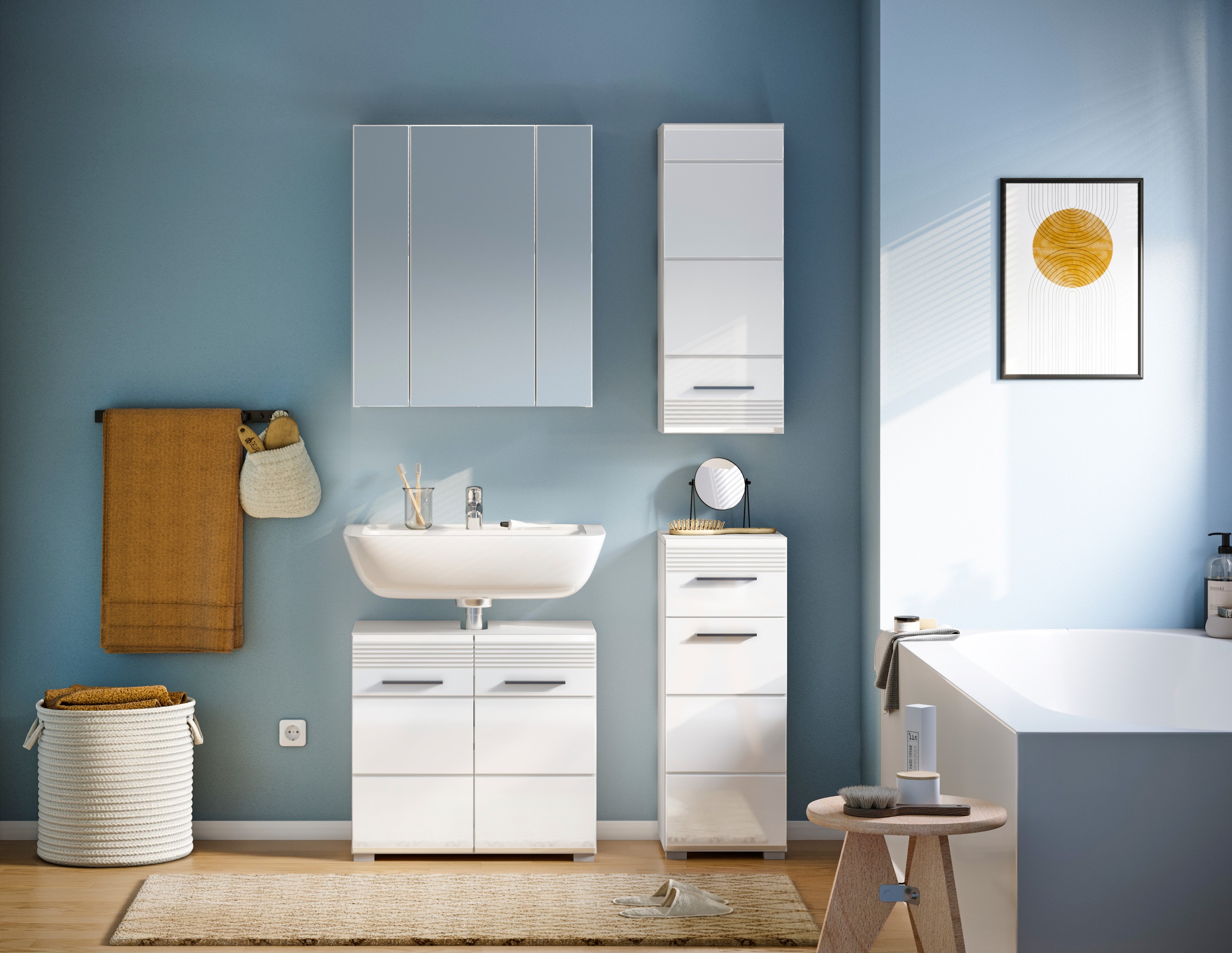 INOSIGN Badmöbel-Set "Malmö, 4 teilig, bestehend aus:" Set, 4 Stk. tlg. günstig online kaufen