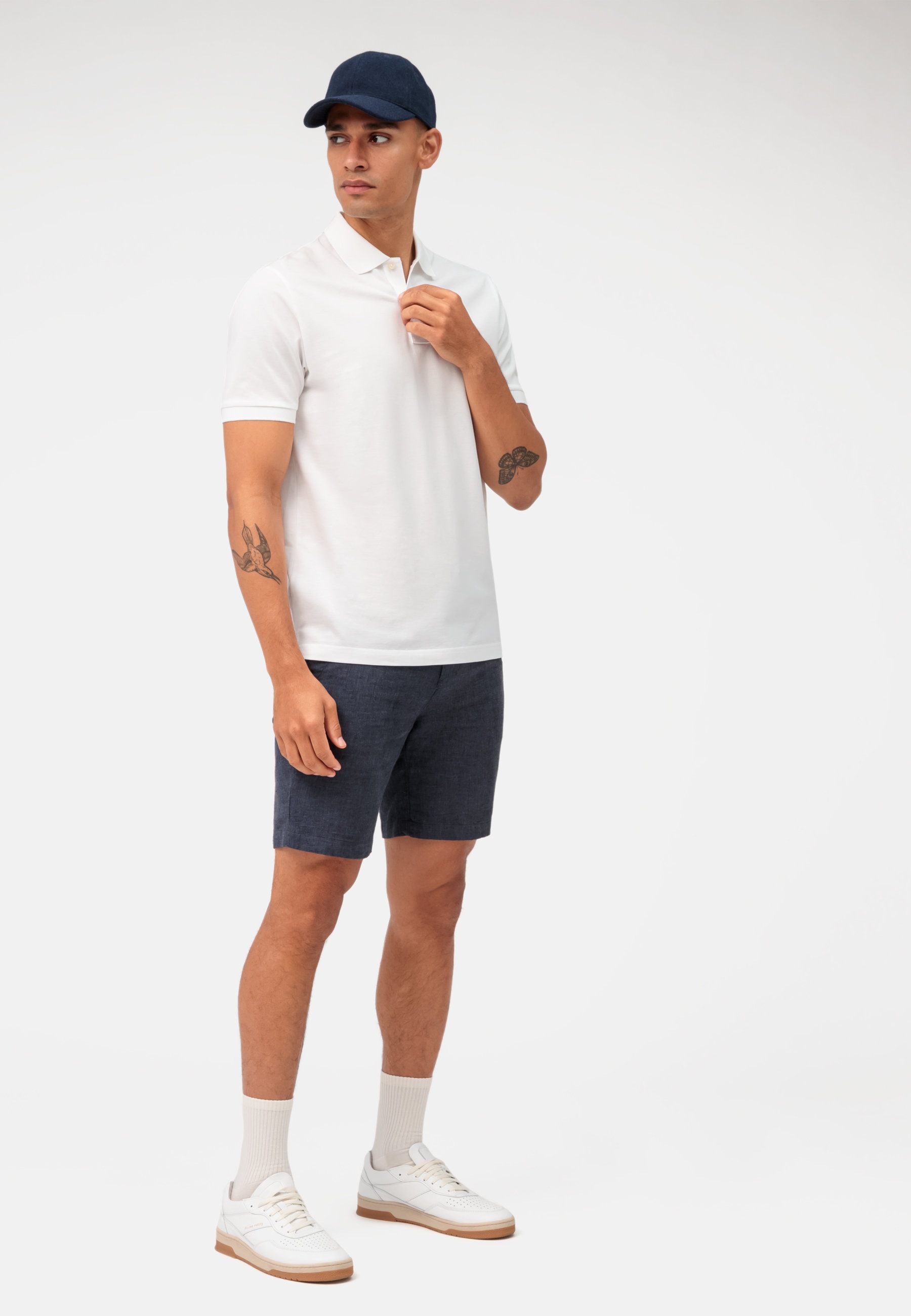 Poloshirt OLYMP "Casual", Herren, Gr. L, weiß, Piqué, Obermaterial: 100% Baumwolle, Shirts 2