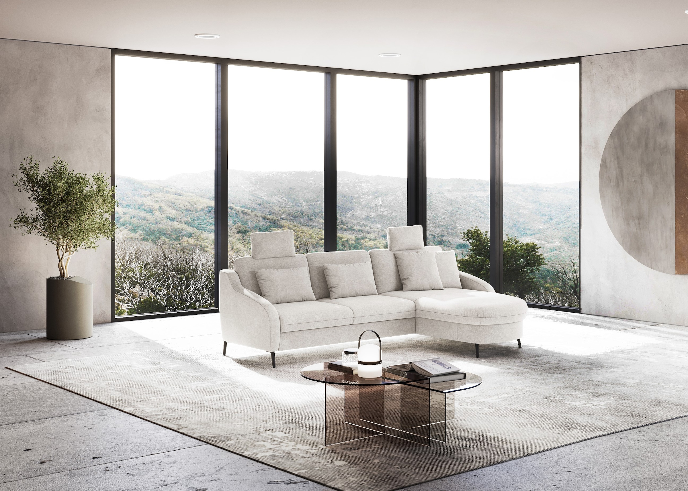 sit&more Ecksofa »Soul L-Form«, wahlweise mit Bettfunktion