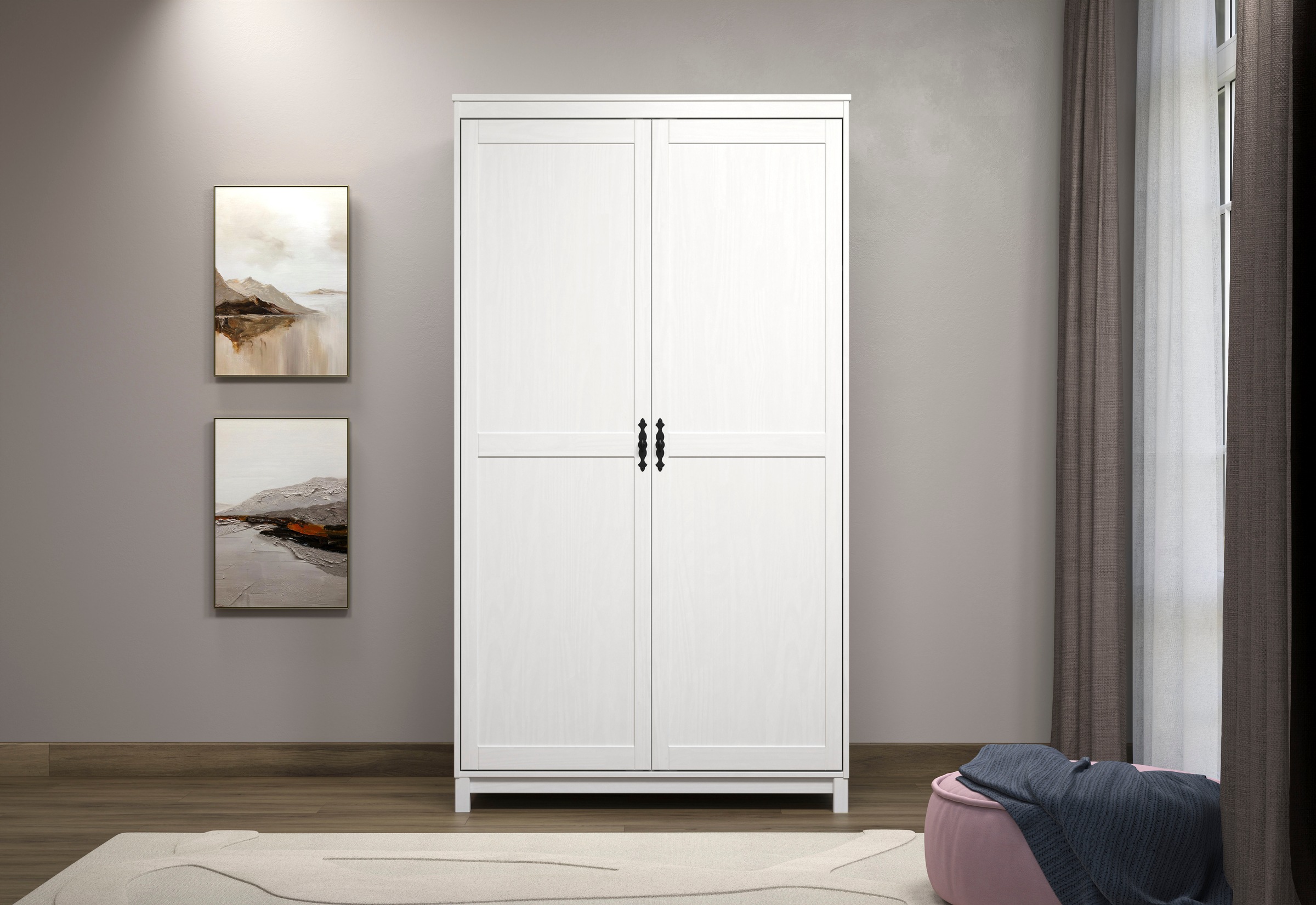 Home affaire Kleiderschrank "Sandnes", (1 St.), Massivholz Schlafzimmerschr günstig online kaufen