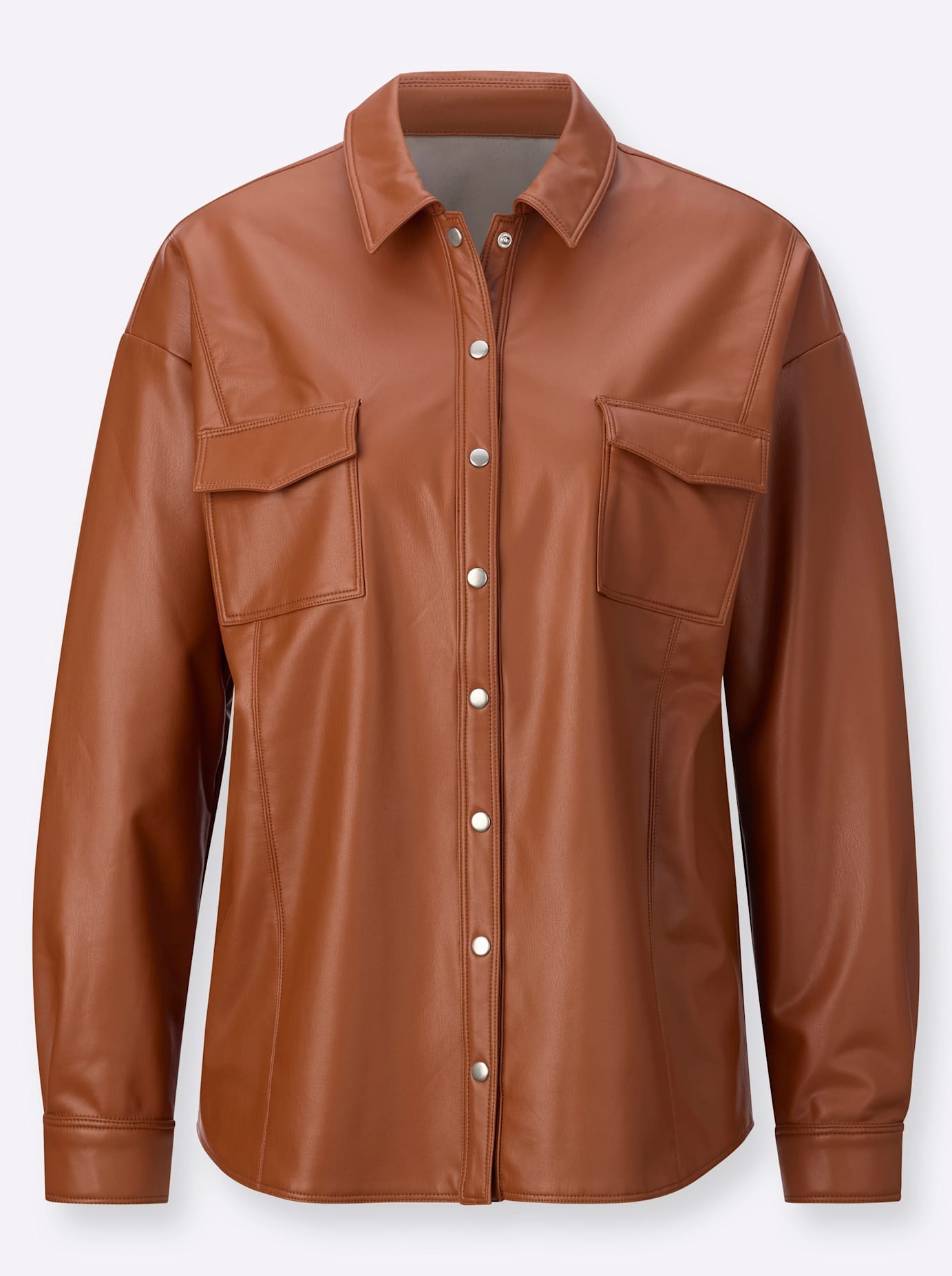 Creation L Women Blouse Jacket Cognac Size 42 3