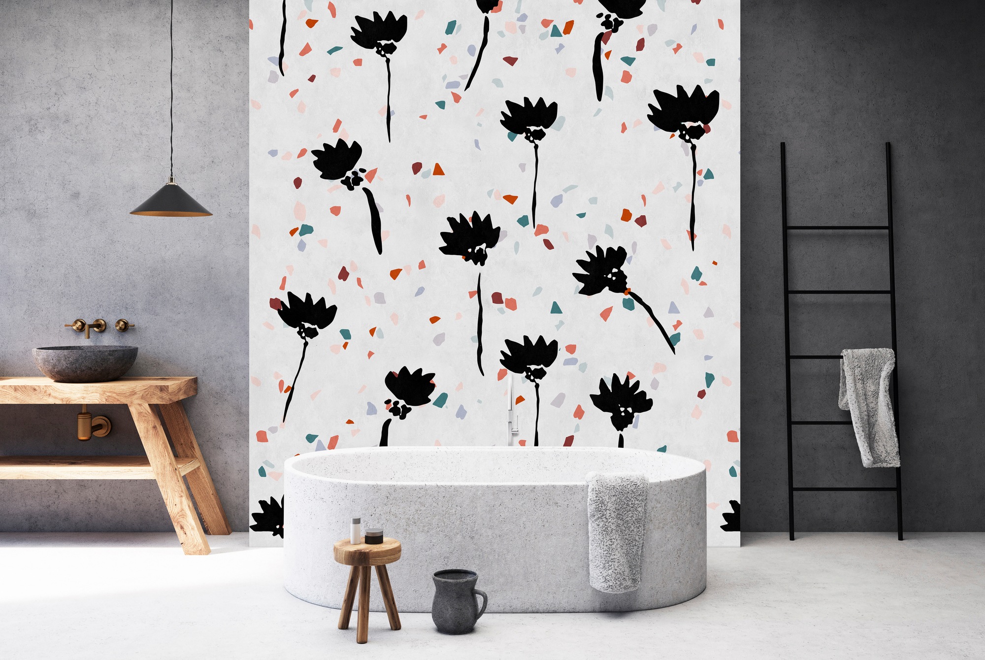 living walls Fototapete "Walls by Patel Terrazzo 2" glatt Vlies, Wand, Schr günstig online kaufen