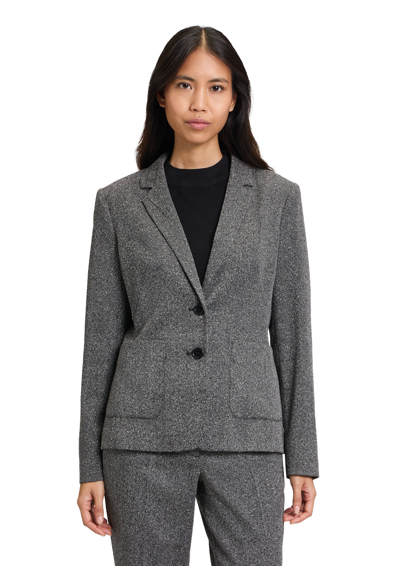 Betty Barclay Kurzblazer "Betty Barclay Blazer-Jacke langarm", Material