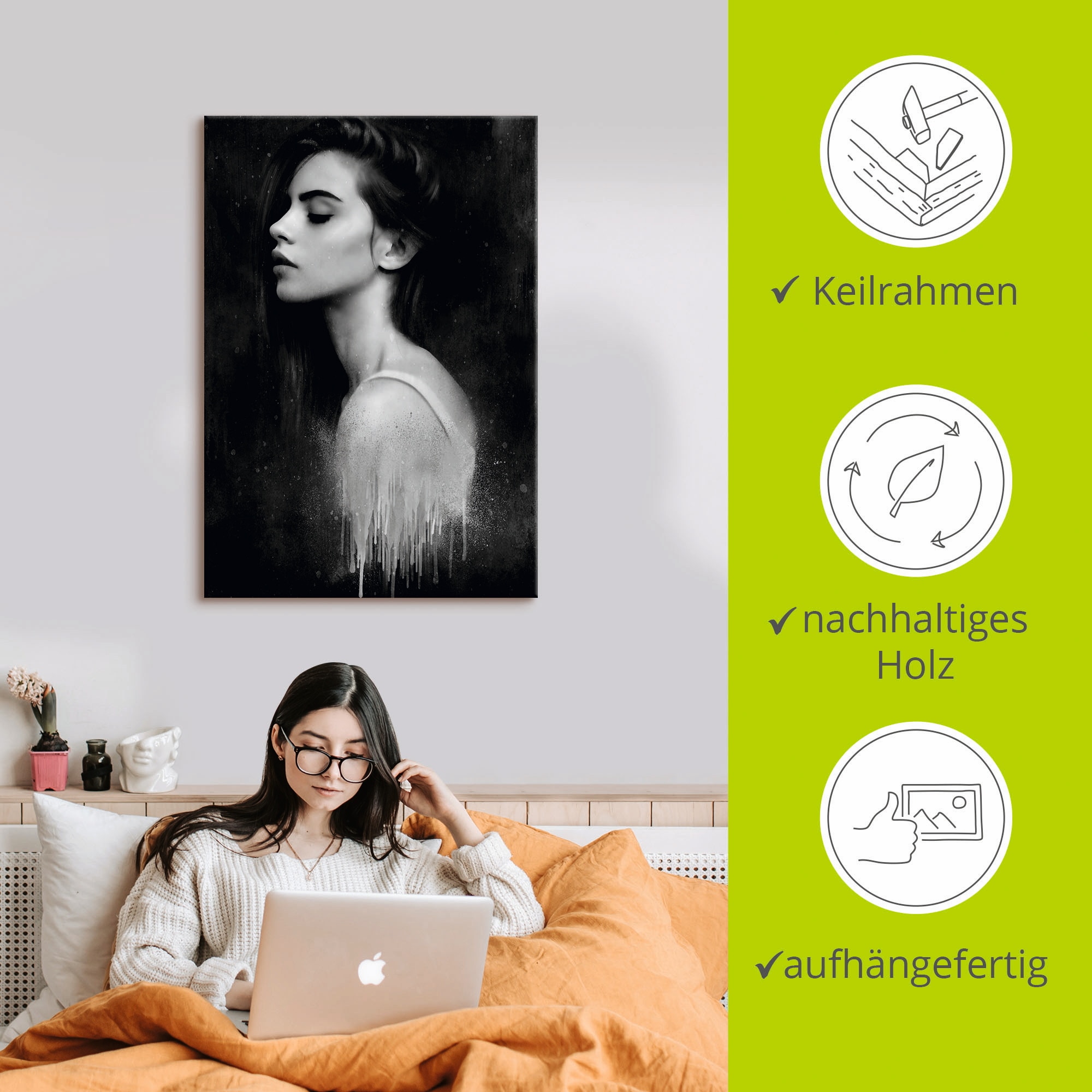 Artland Wandbild »Look at me«, Portrait, (1 St.), als Leinwandbild, Poster in verschied. Größen