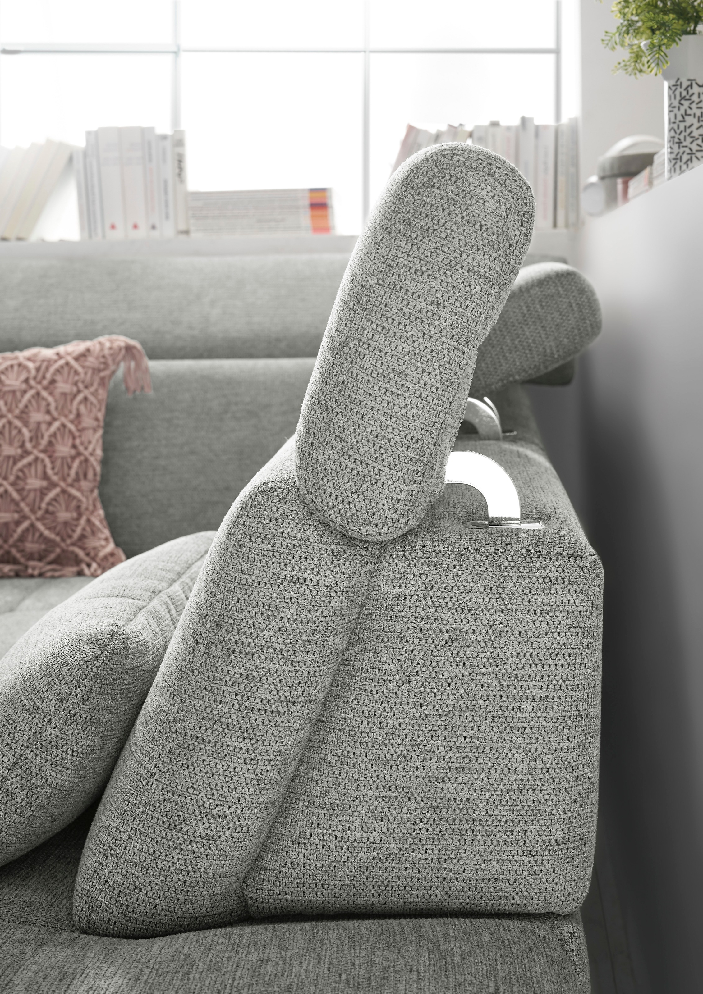 set one by Musterring Ecksofa »SO 3400 Sitzhöhe 47cm oder 49cm, Sitztiefe verstellbar, B/T 317/220 cm«, Kaltschaumpolsterung, Flachgewebe, whlw. mit Funktionen, Sitzhöhe 47