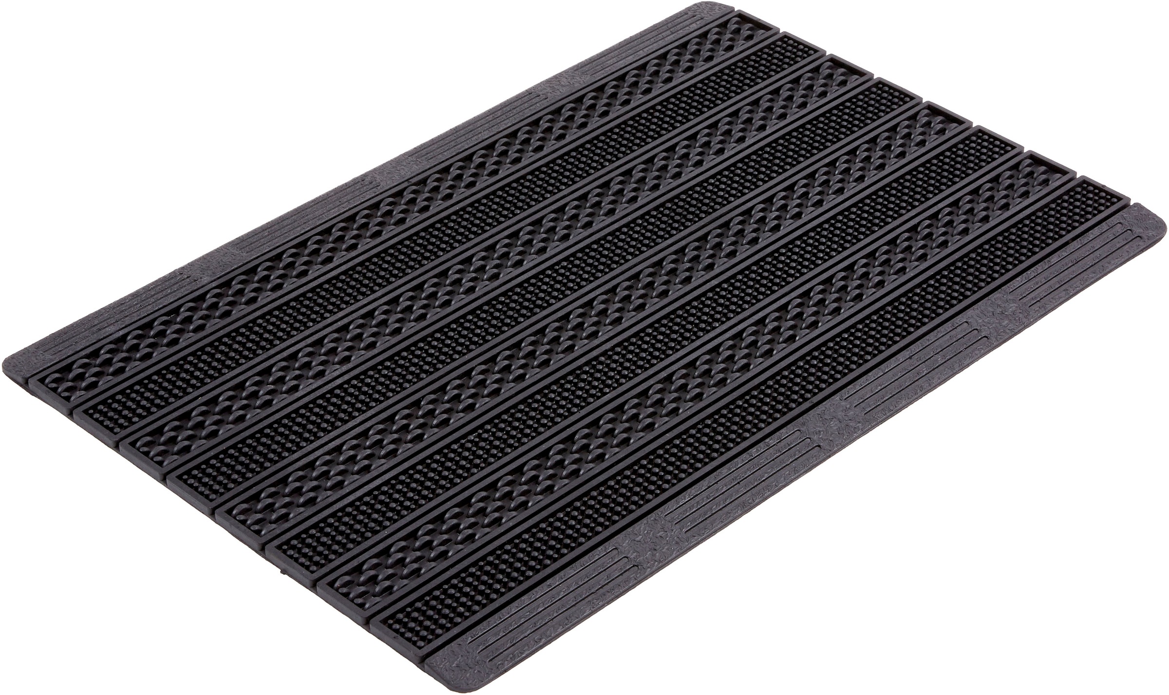 Fußmatte ASTRA "Rubic329", schwarz, B:45cm H:8mm L:75cm, Gummi, Teppiche, Fußmatte, Gummi Fussmatte mit Rillen, rutschfest 3