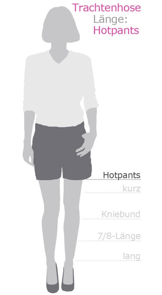 Nübler Trachtenlederhose »Lederhose Hotpant Zelda«