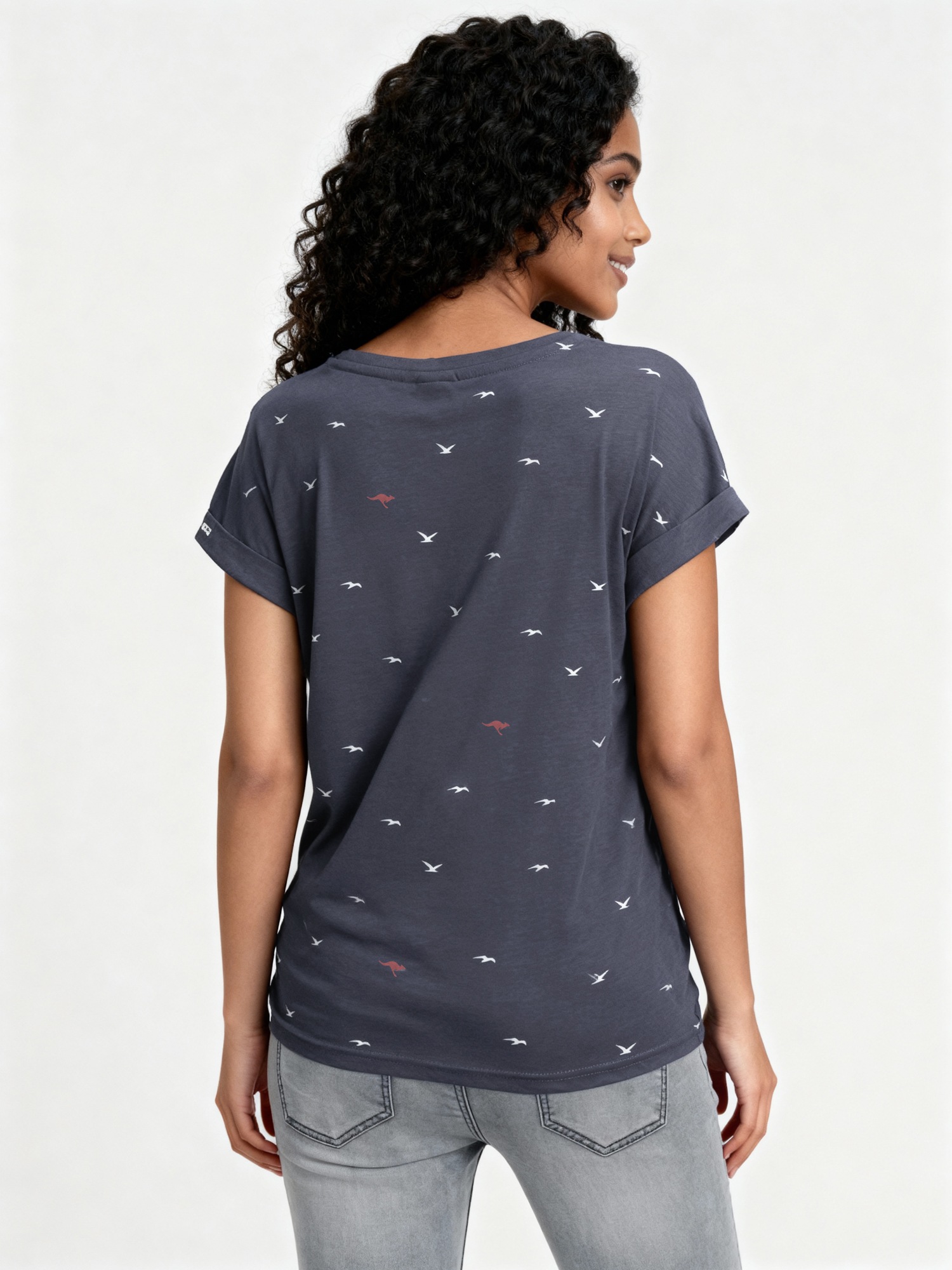 Thumbnail - KangaROOS Print-Shirt kurzärmelig, figurumspielend, mit Print, mit Rundhalsausschnitt