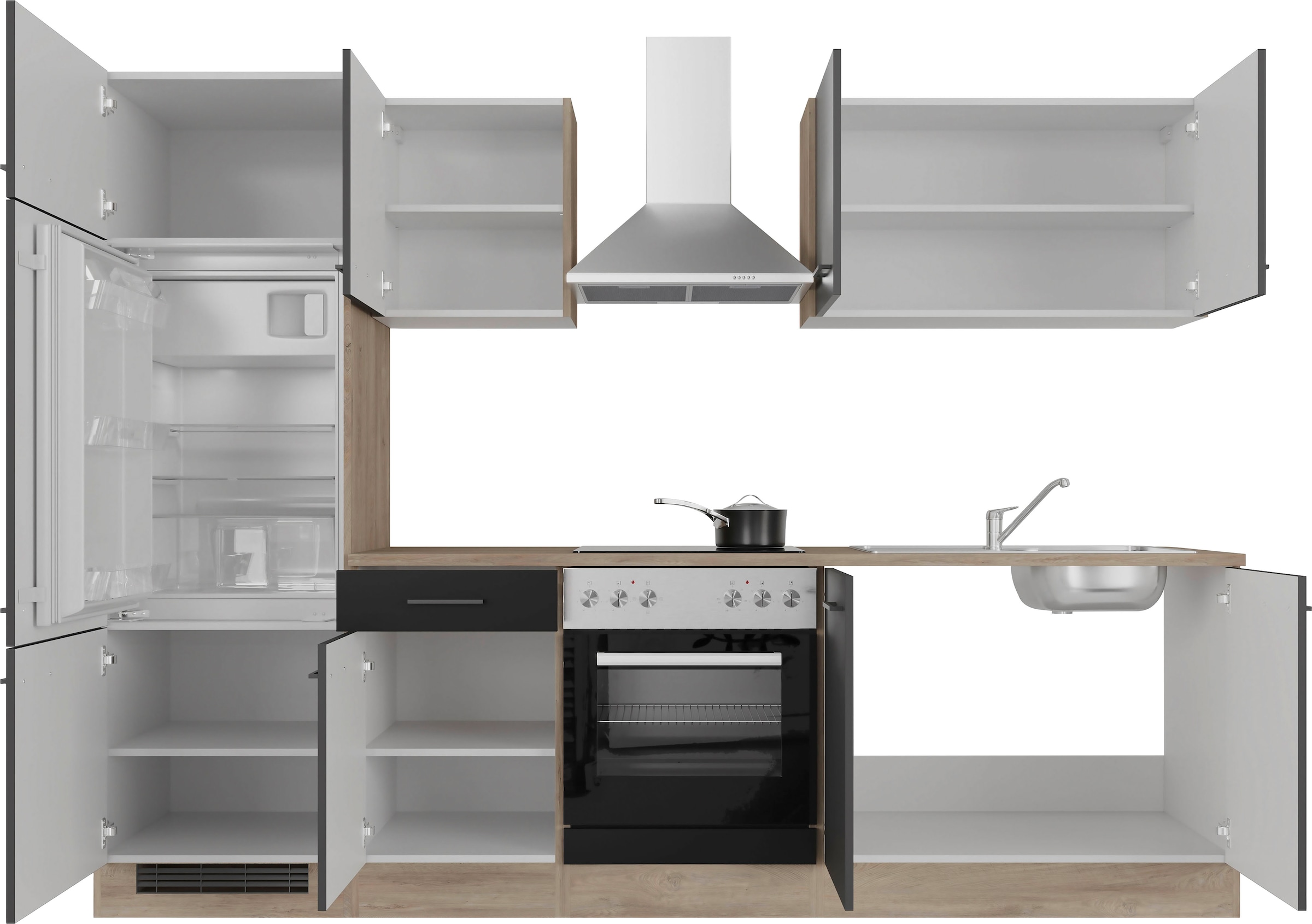 Flex-Well Küche »Capri«, mit und ohne E-Geräten erhältlich, Gesamtbreite  270 cm | BAUR