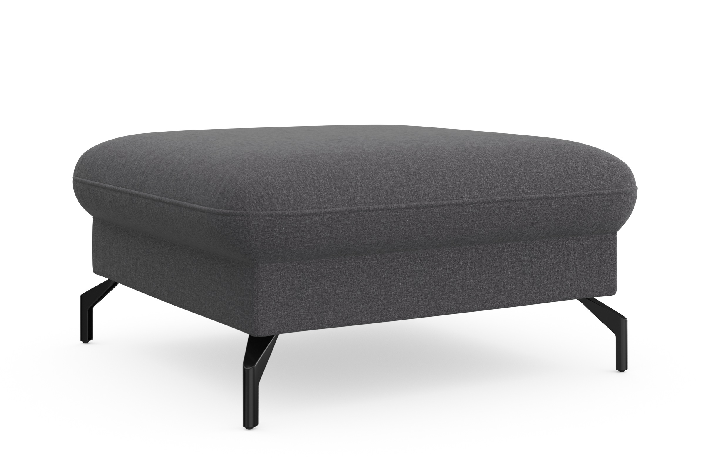 sit&more Hocker »Fashion«, inklusive Federkern, mit hochwertigen, schwarzen Metallfüßen