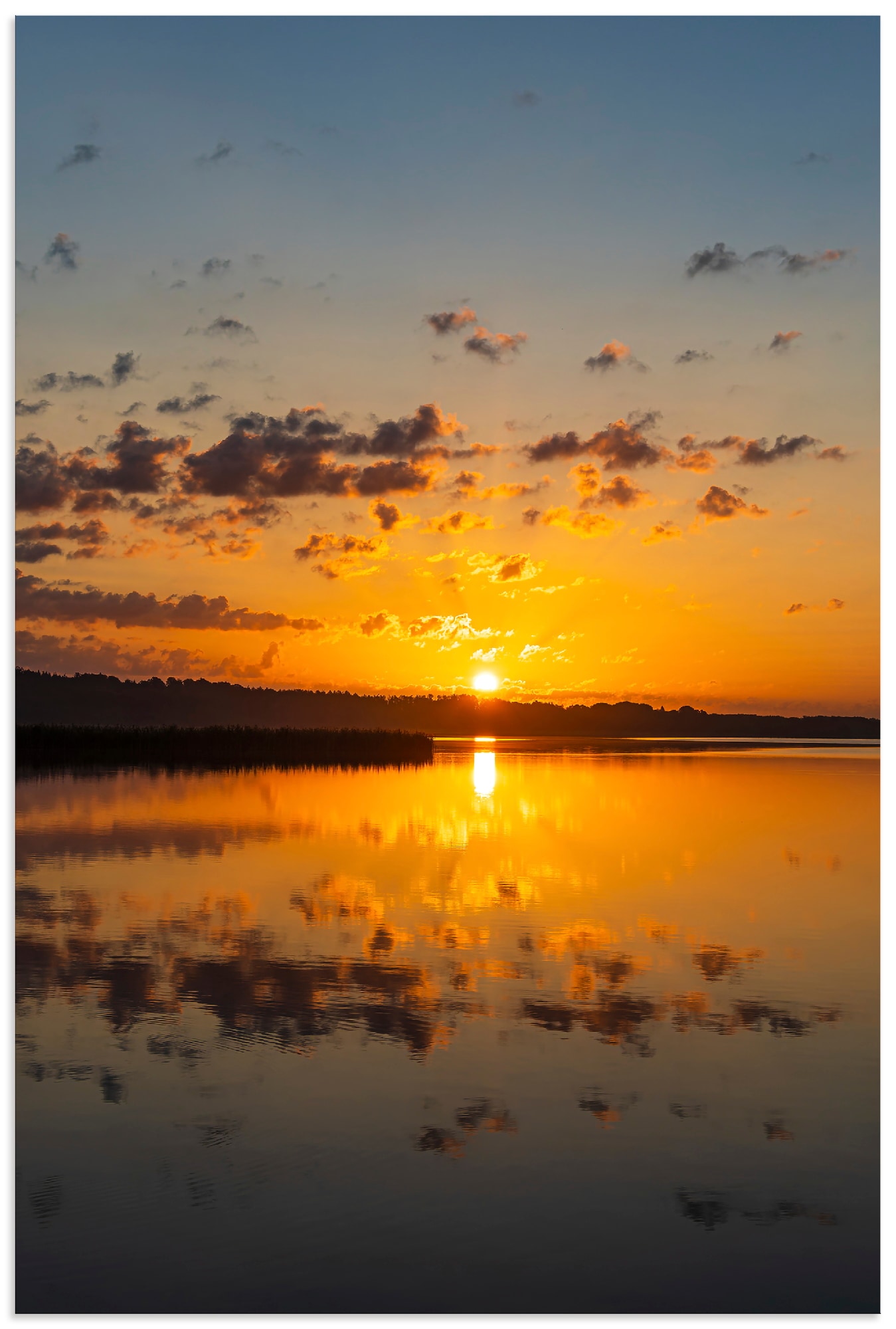 Artland Wandbild "Sonnenaufgang in Seedorf am Schaalsee" 1 Stk. tlg. als Alubild, Leinwandbild, Poster, Wandaufkleber in verschied. Größen