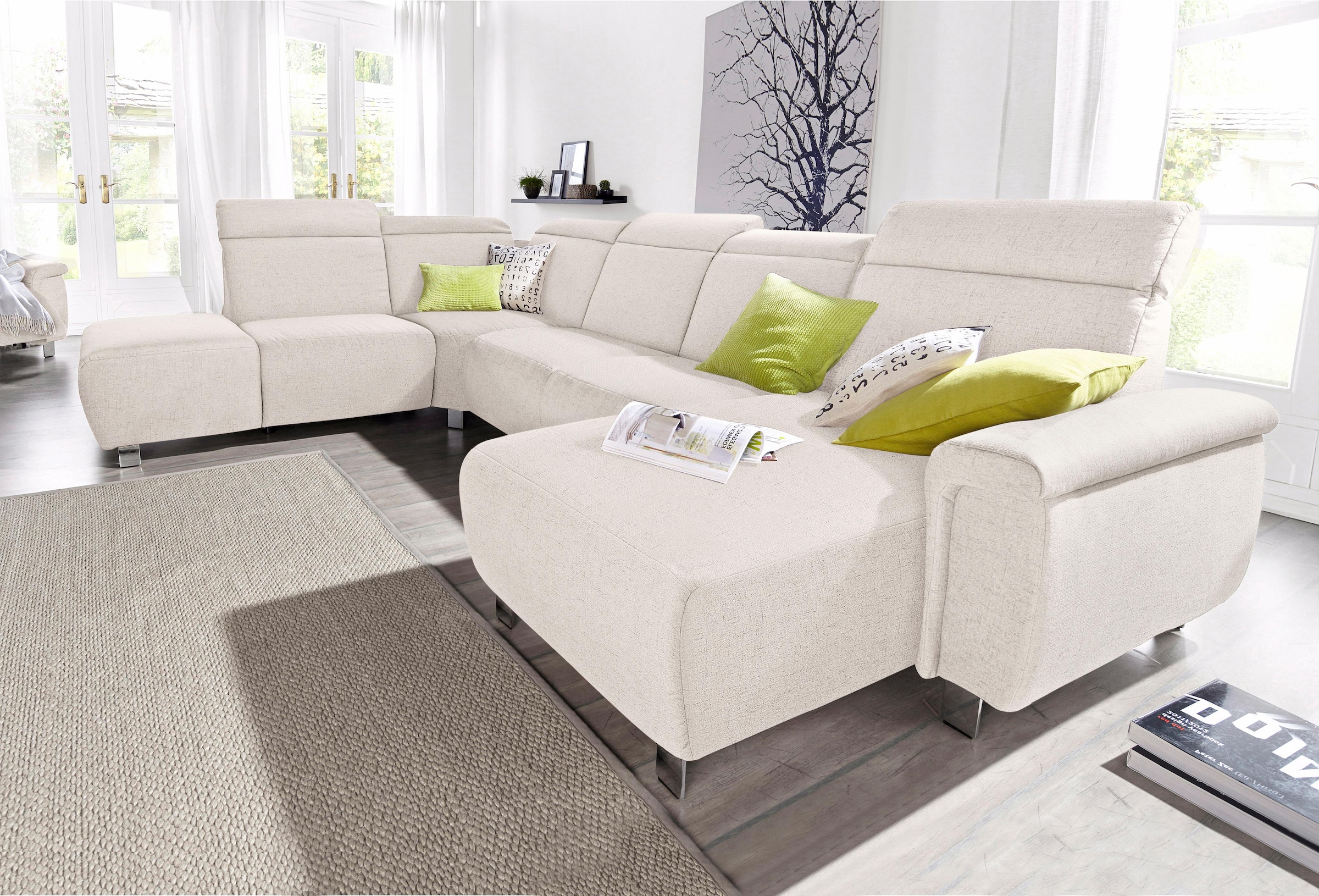 sit&more Wohnlandschaft "Township U-Form", wahlweise mit elektrischer Wallfree-Funktion