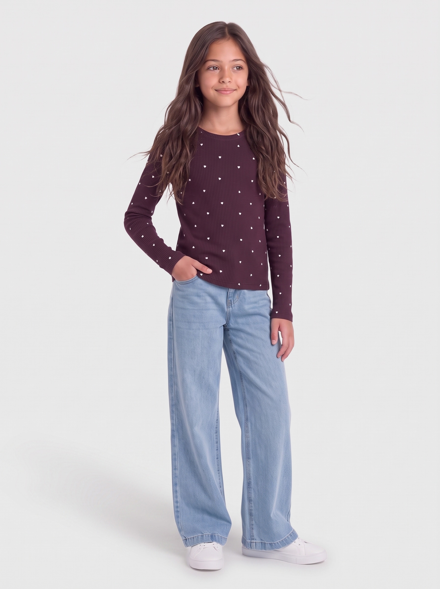 KIDS ONLY Langarmshirt »KOGBELLA LIFE AOP L/S TOP JRS NOOS« Baumwollmischung, figurbetont