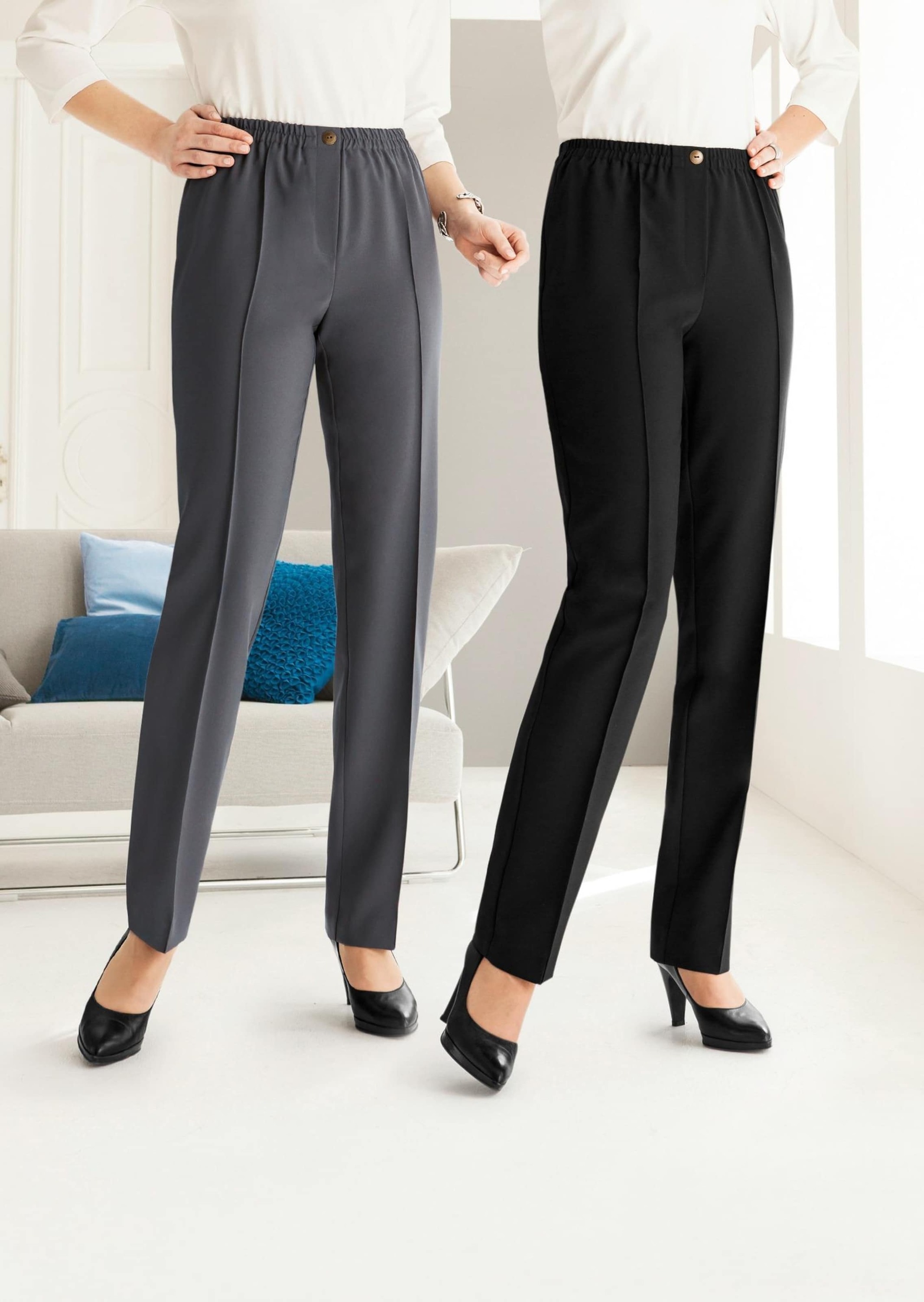 GOLDNER Schlupfhose »Knitterarme Schlupfhosen im 2er Pack«