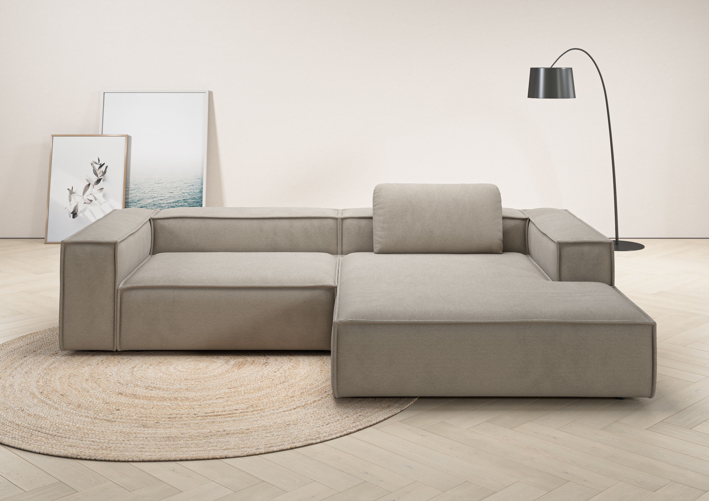 Home affaire Ecksofa "Watertown, modernes XXL L-Form, 306 cm breit" Großzüg günstig online kaufen