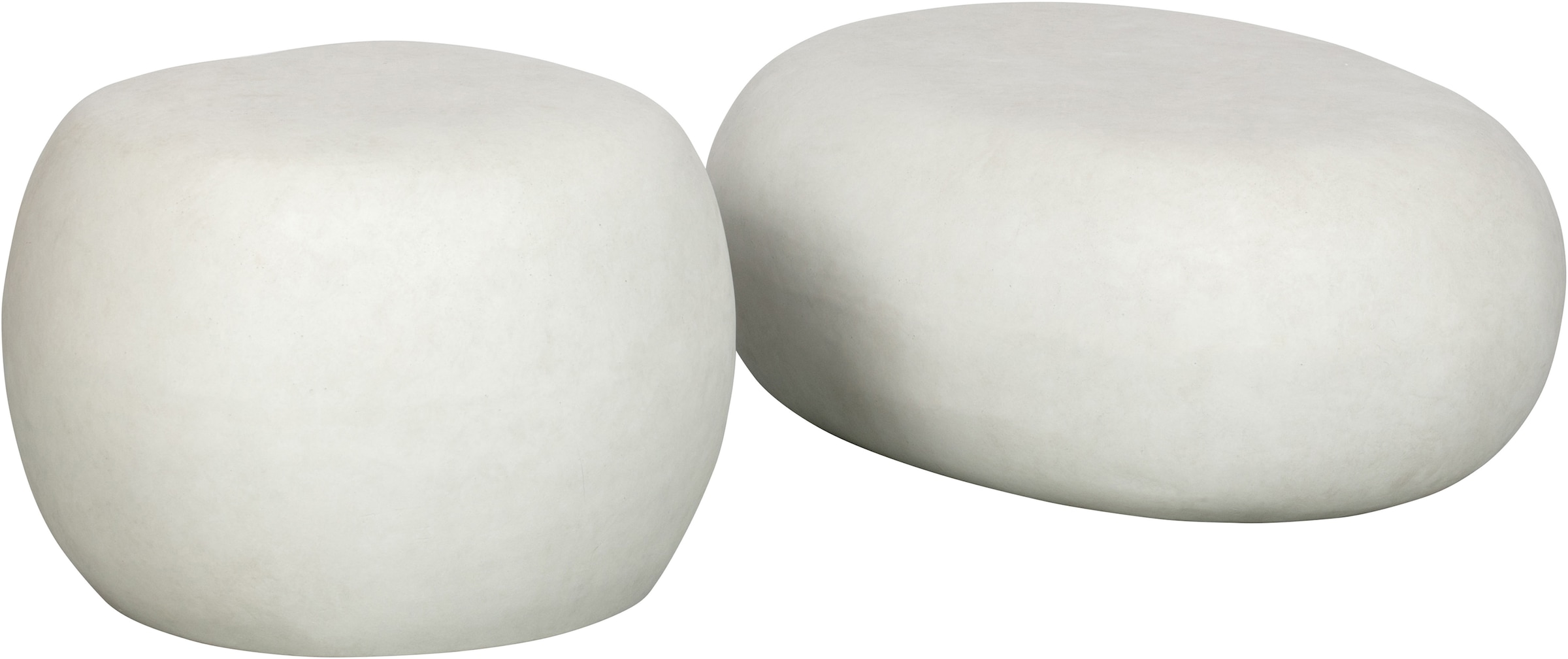WOOOD Beistelltisch »Pebble aus Fiberclay mit abgerundeter organischer Form« Tragkraft 90 kg, Glasfaser-Ton-Verbundmaterial, pflegebedürftig