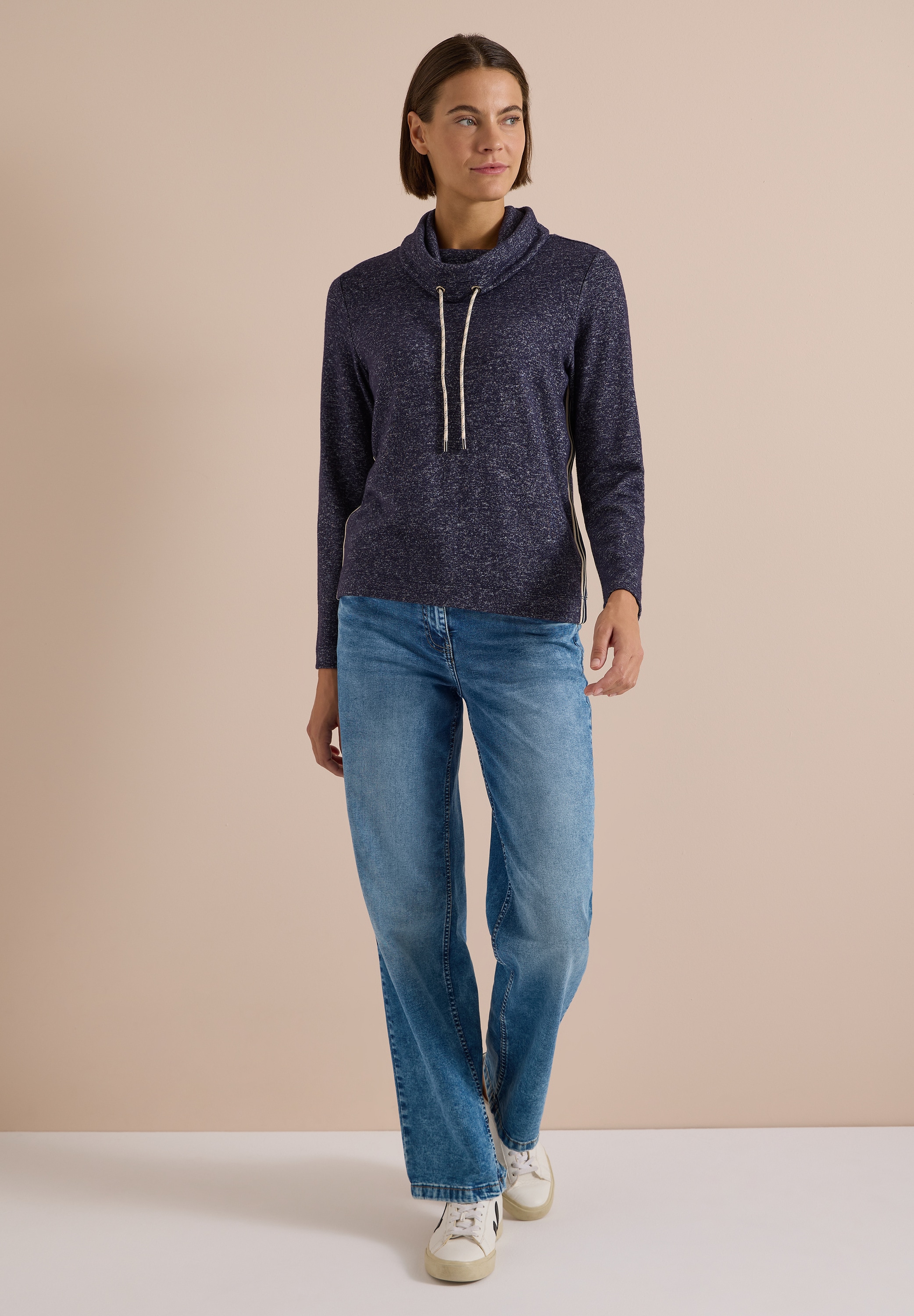 Cecil Langarmshirt in Unifarbe