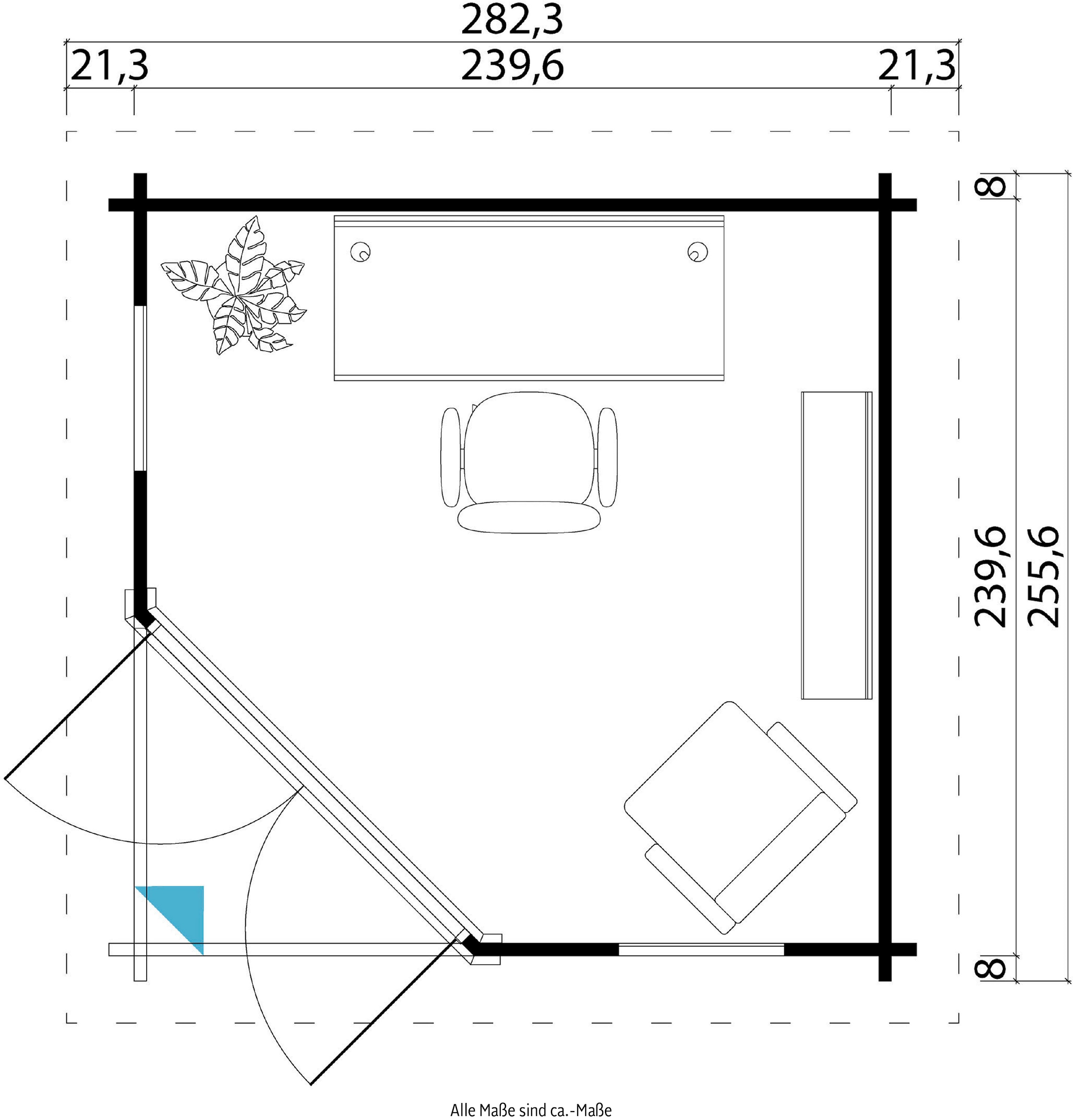 LASITA MAJA Gartenhaus »OBAN«, (Set, inkl. Fussbodenbretter zum verlegen)