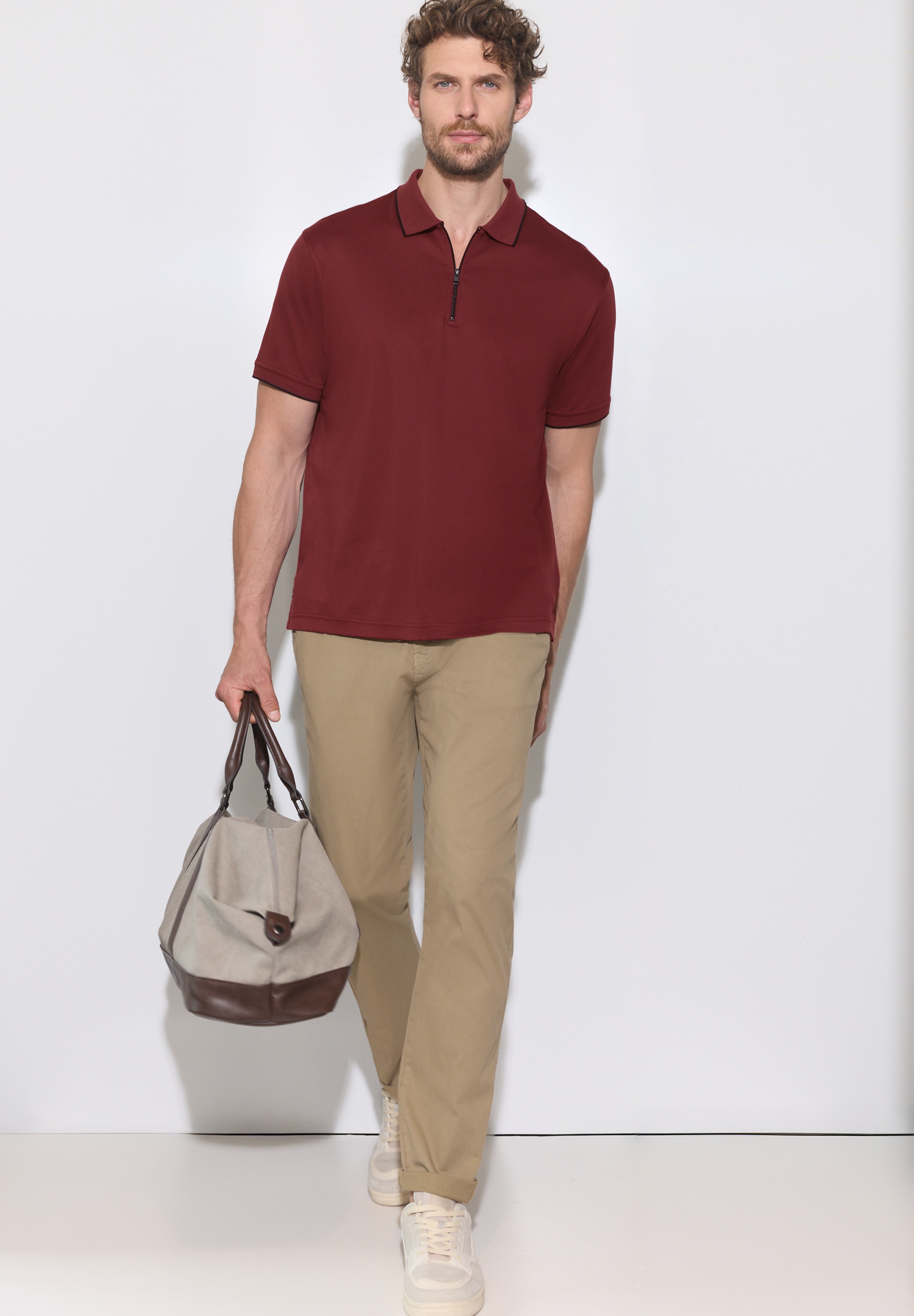 STREET ONE MEN Poloshirt mit Zipper
