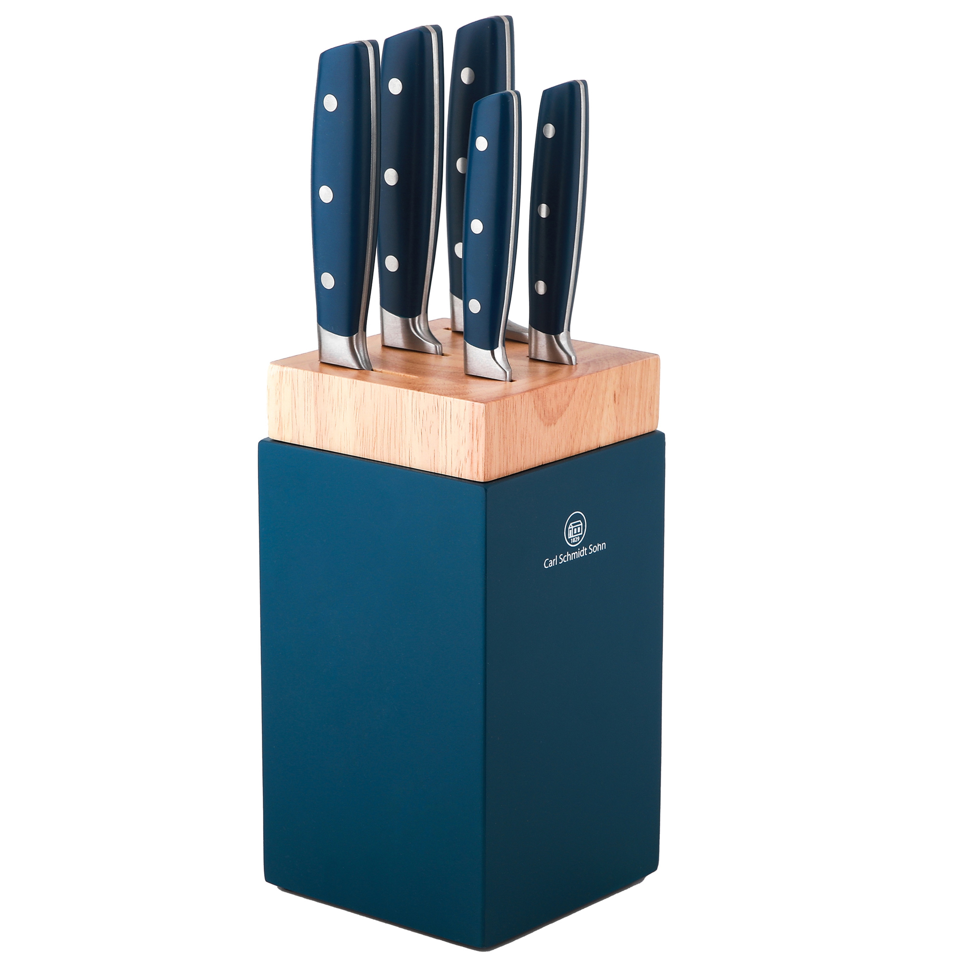 Carl Schmidt Sohn Messerblock "KAMEN 6-teiliges Set, Edelstahl rostfrei" 6 Hartholzblock