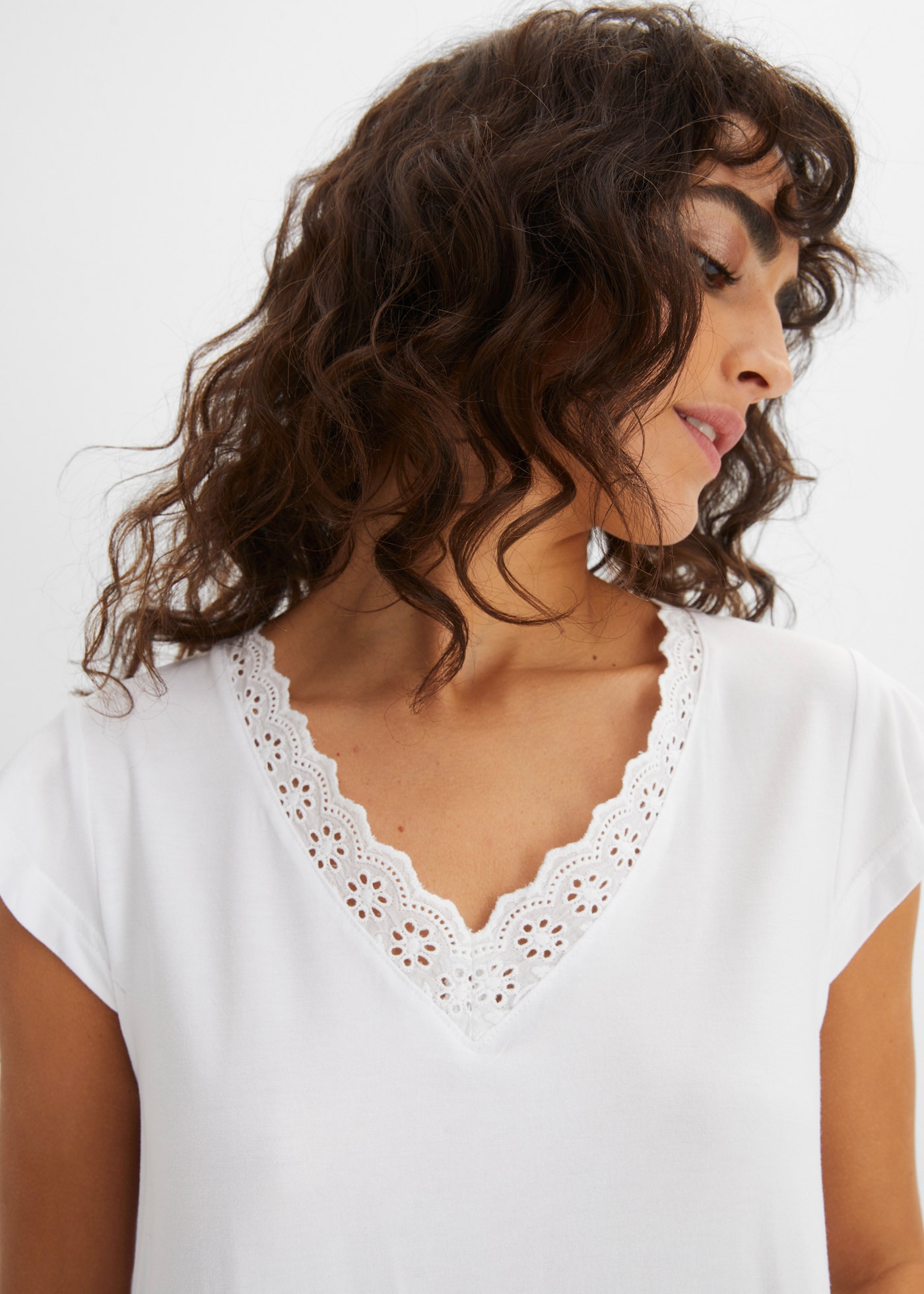 bonprix T-Shirt »Shirt aus Viskose-Mix« Shirt aus Viskose-Mix