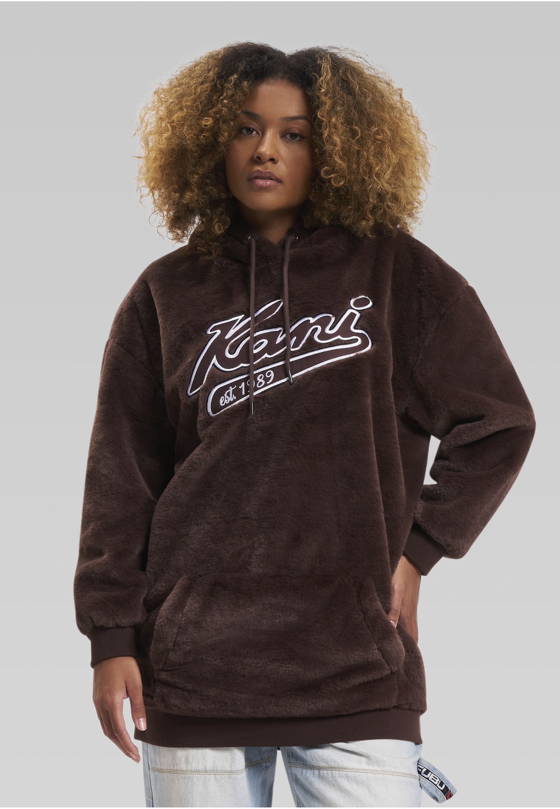 Karl Kani Shirtkleid »Karl Kani Damen KW234-039-2 KK Varsity Vegan Fur Hoodie Dress« 1 tlg.