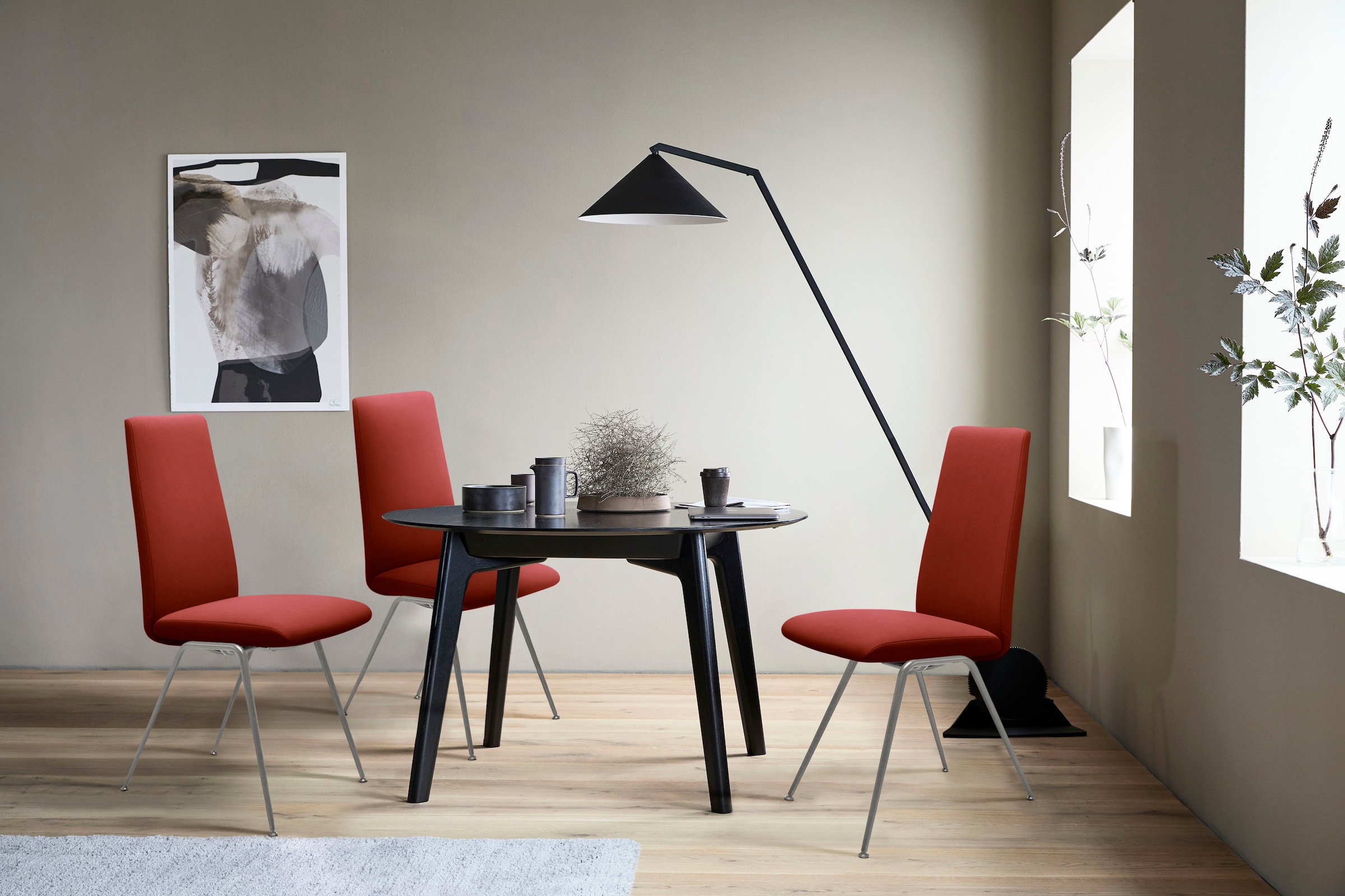 Stressless Polsterstuhl "Laurel" () High Back, Größe M, mit Beinen aus Stahl in Schwarz matt