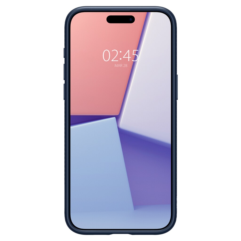 Spigen Backcover »Spigen Liquid Air for iPhone 15 Pro Max Navy Blue«, Apple iPhone 15 Pro Max