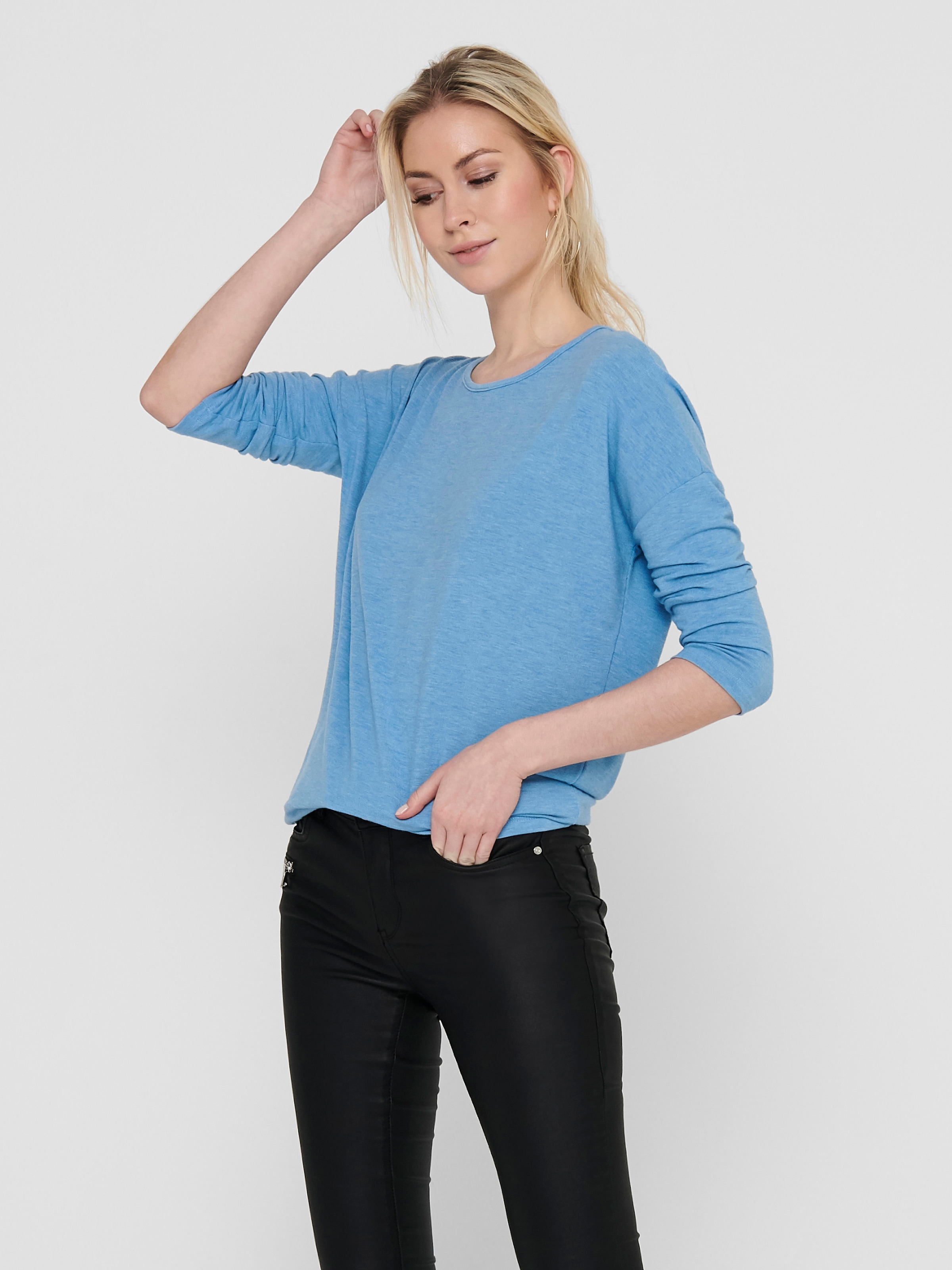 ONLY 3/4-Arm-Shirt "ONLGLAMOUR 3/4 TOP JRS NOOS" Materialmix, loose fit günstig online kaufen