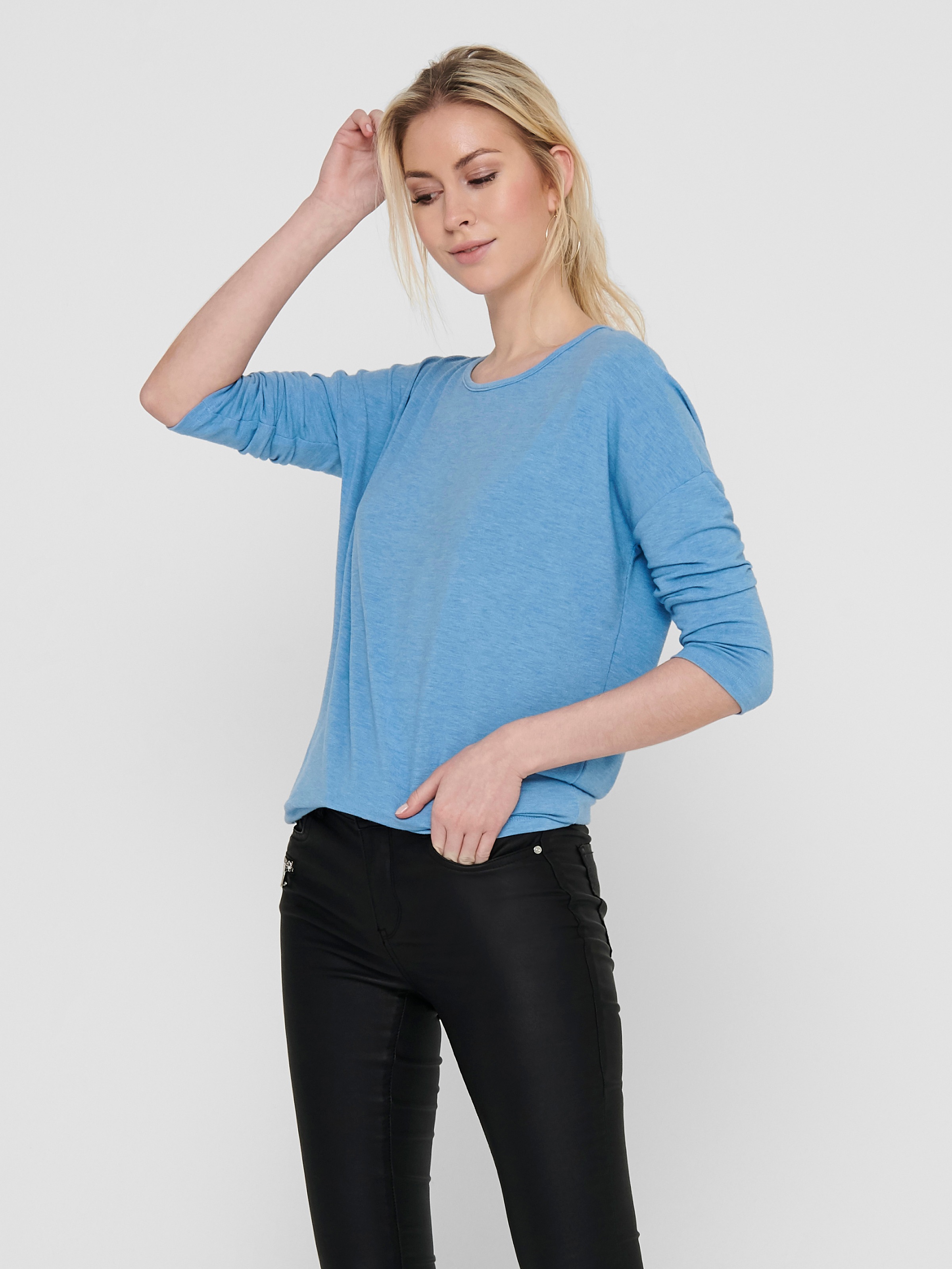ONLY "ONLGLAMOUR 3/4 TOP JRS NOOS" Materialmix, loose fit günstig online kaufen