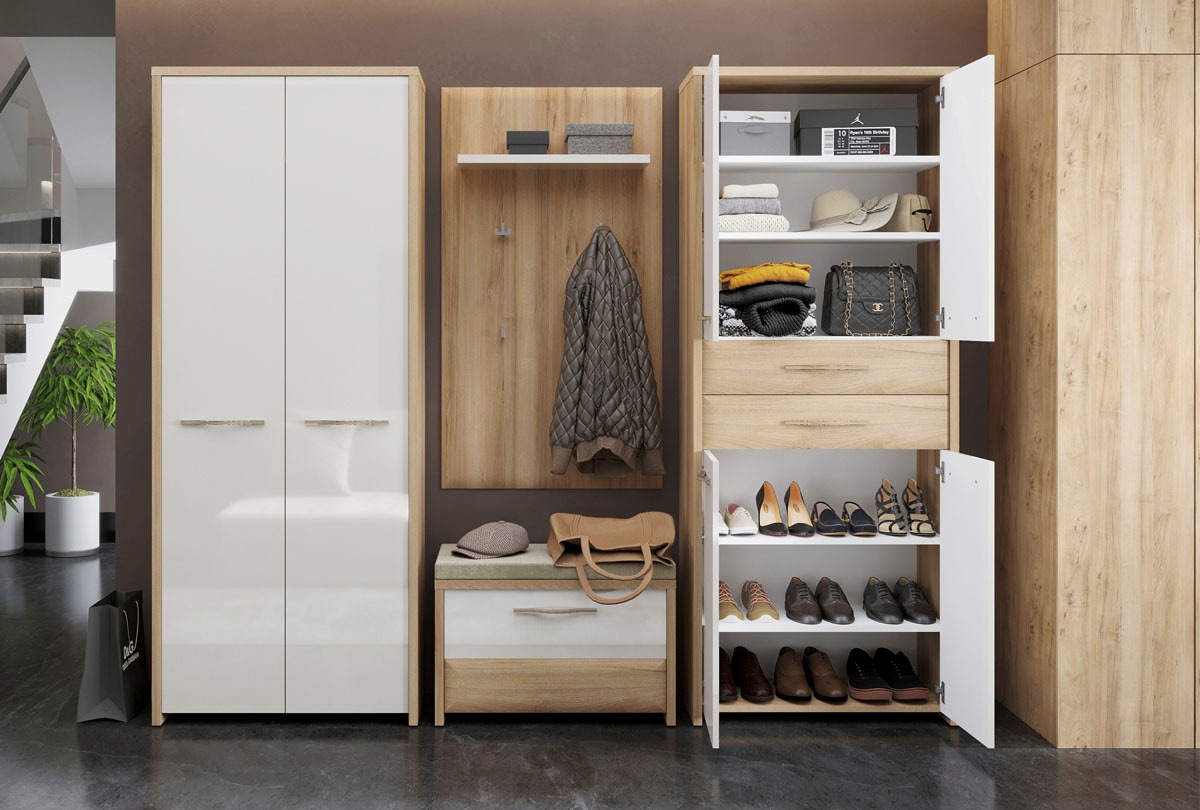 Home affaire Garderobenschrank »Gala«, hochwertig UV lackiert, Soft-Close-Funktion, Höhe 192cm