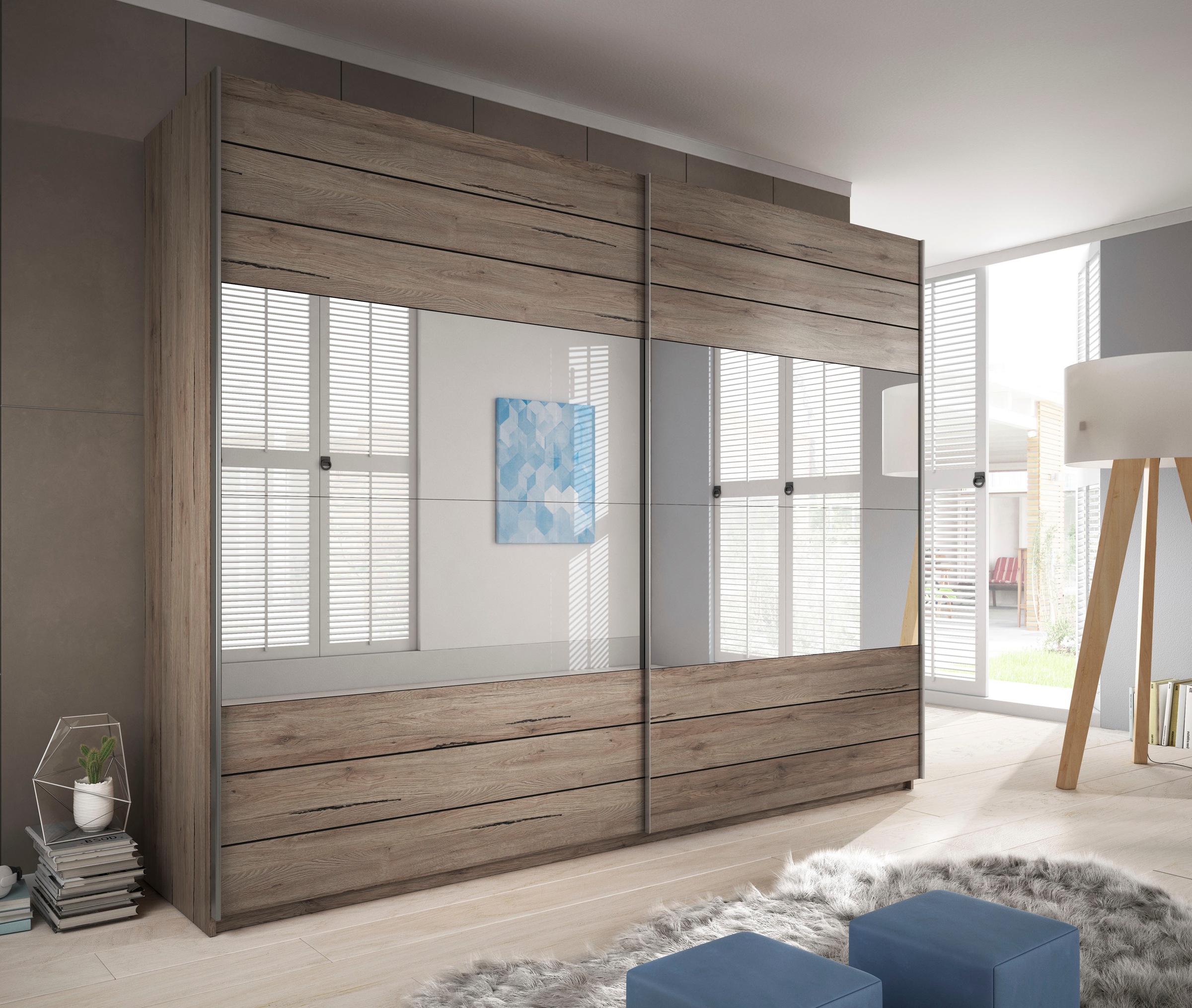 Home affaire Schwebetürenschrank "Galaxy Breite 200,220 oder 270cm breit, K günstig online kaufen