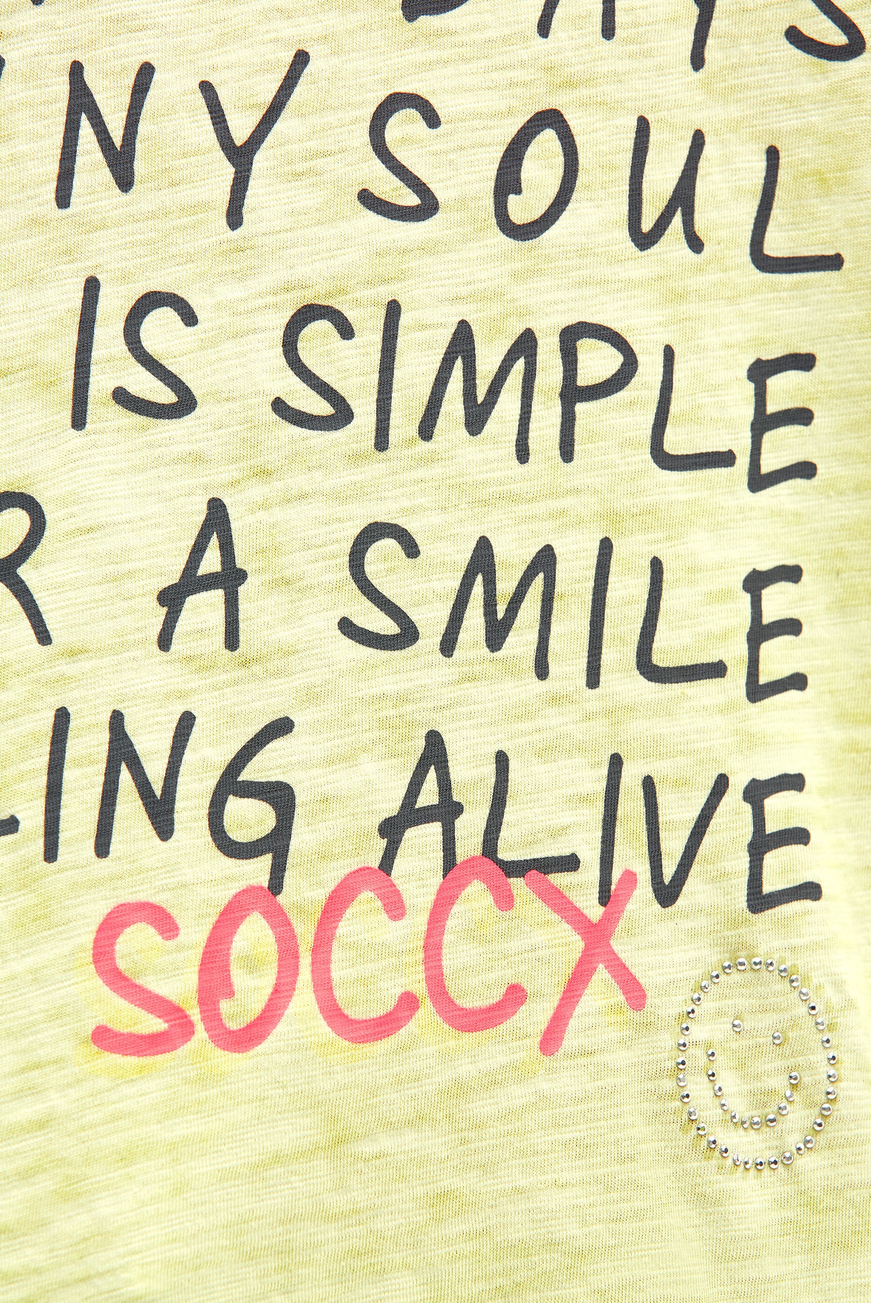 SOCCX Rundhalsshirt mit Gummizug im Saum