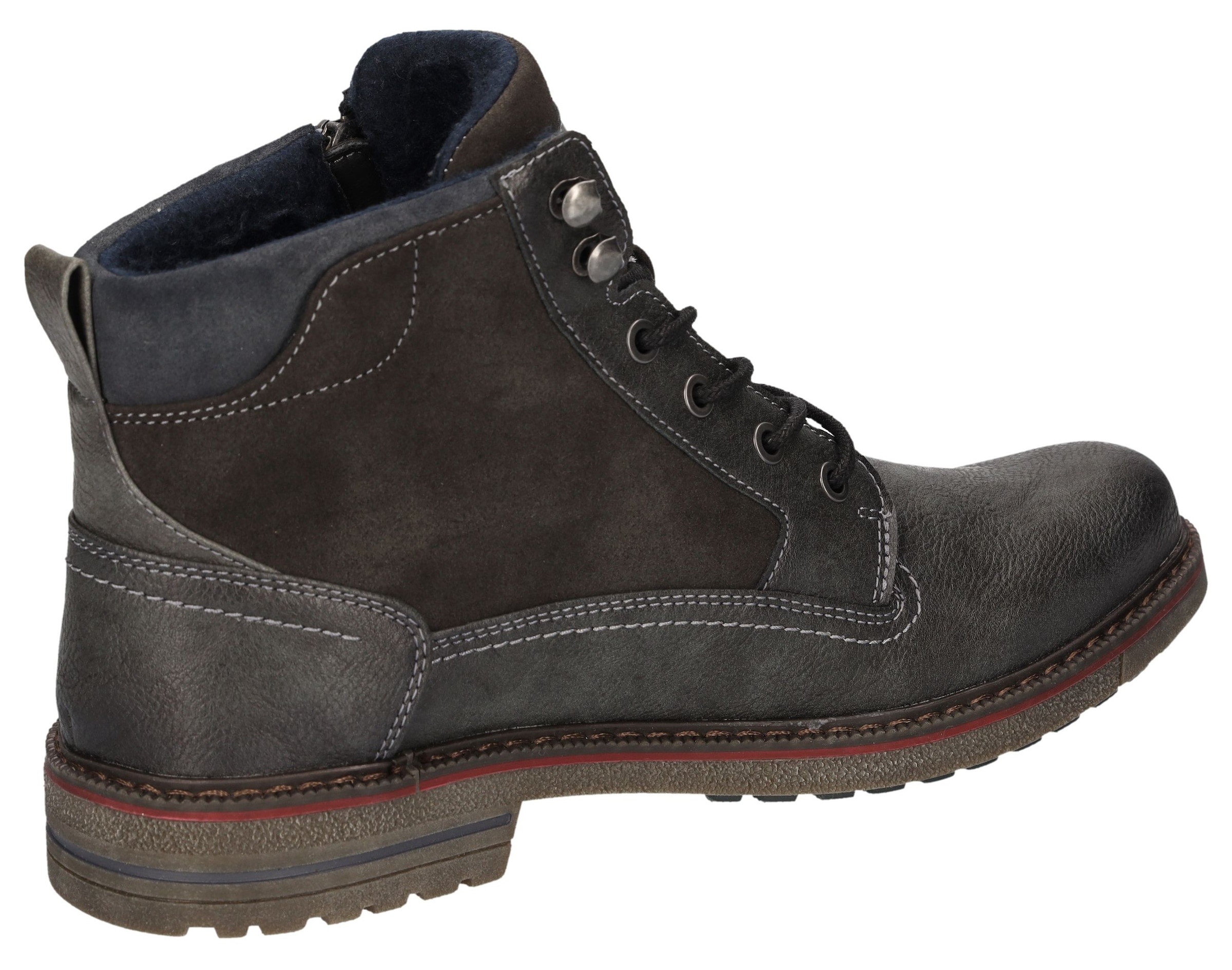LERROS Schnürboots, Schnürboots, mit seitlichem Reißverschluss