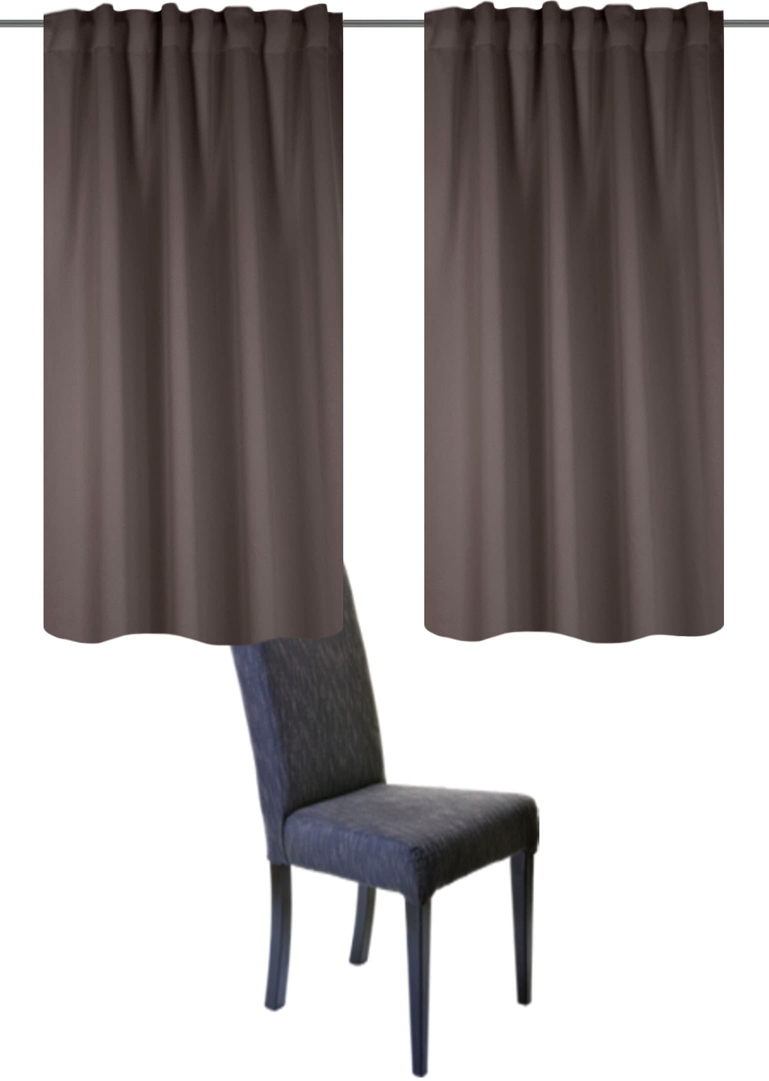 Home Basics Vorhang "BLACKY" Multifunktionsband 2 Stk. tlg. 2er Pack Kombib günstig online kaufen