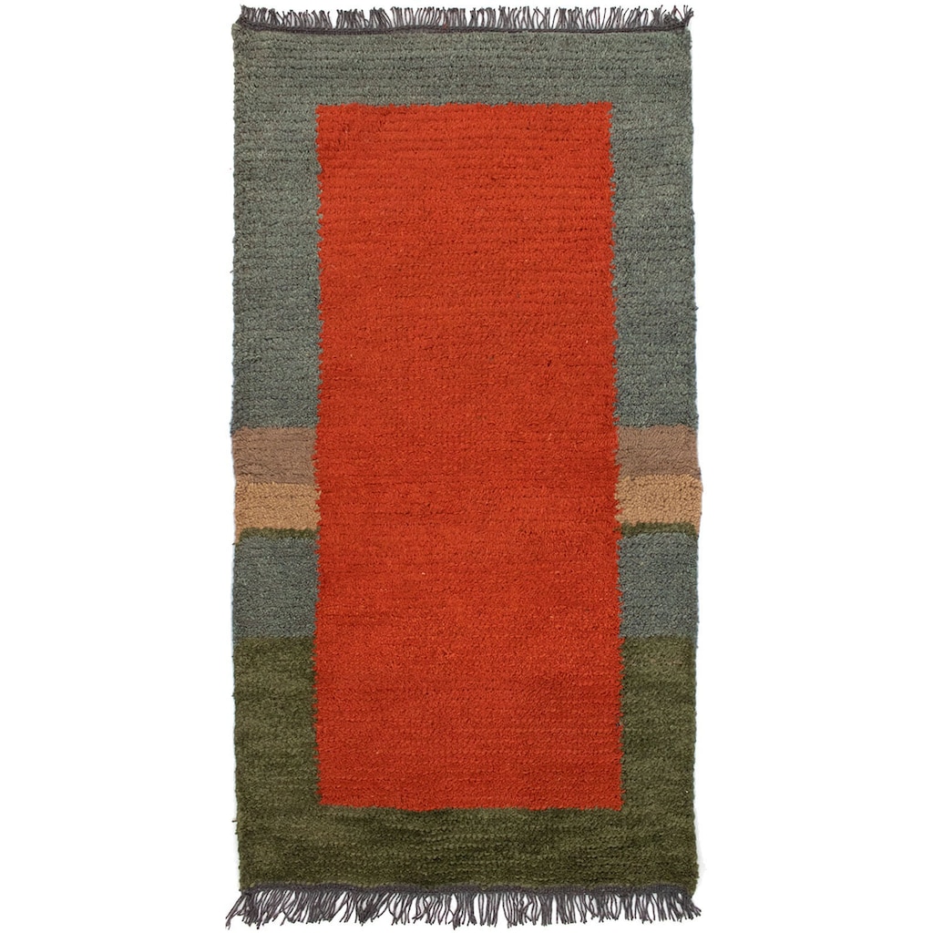 morgenland Wollteppich »Nepal Teppich handgeknüpft rot«, rechteckig