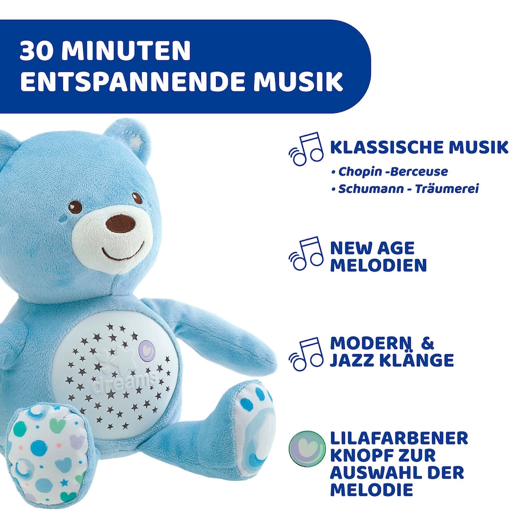 Chicco Kuscheltier »First Dreams Baby Bär, Hellblau«